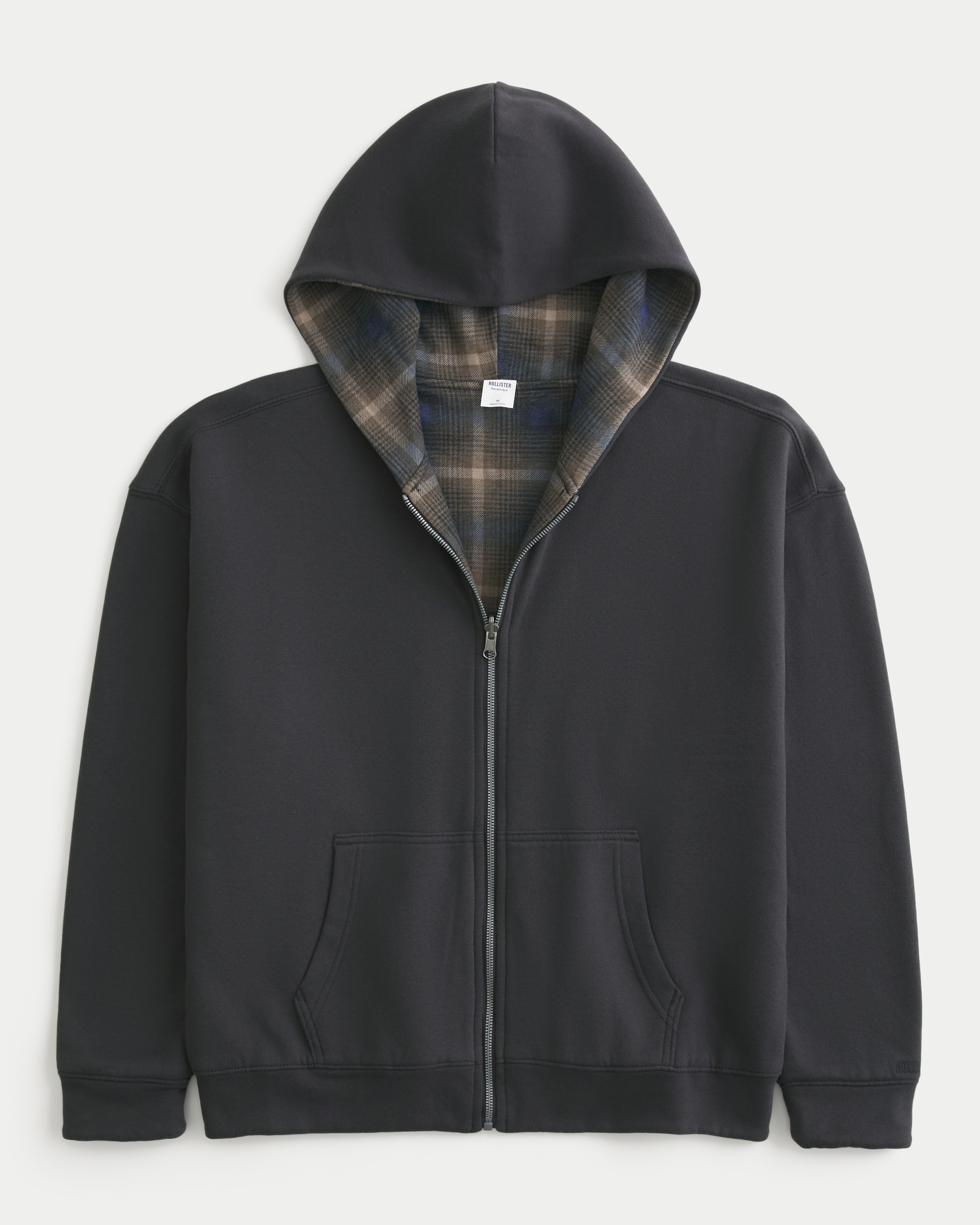 Boxy Reversible Zip-Up Hoodie