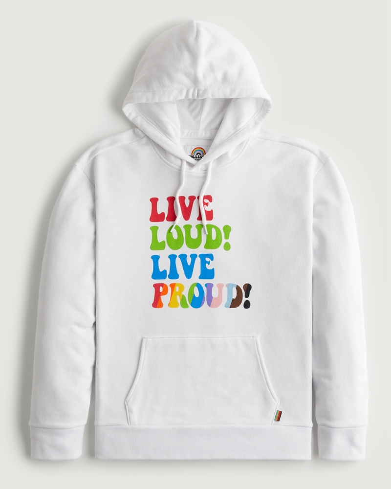 hollisterco.com | Pride Relaxed Terry Fabric Graphic Hoodie