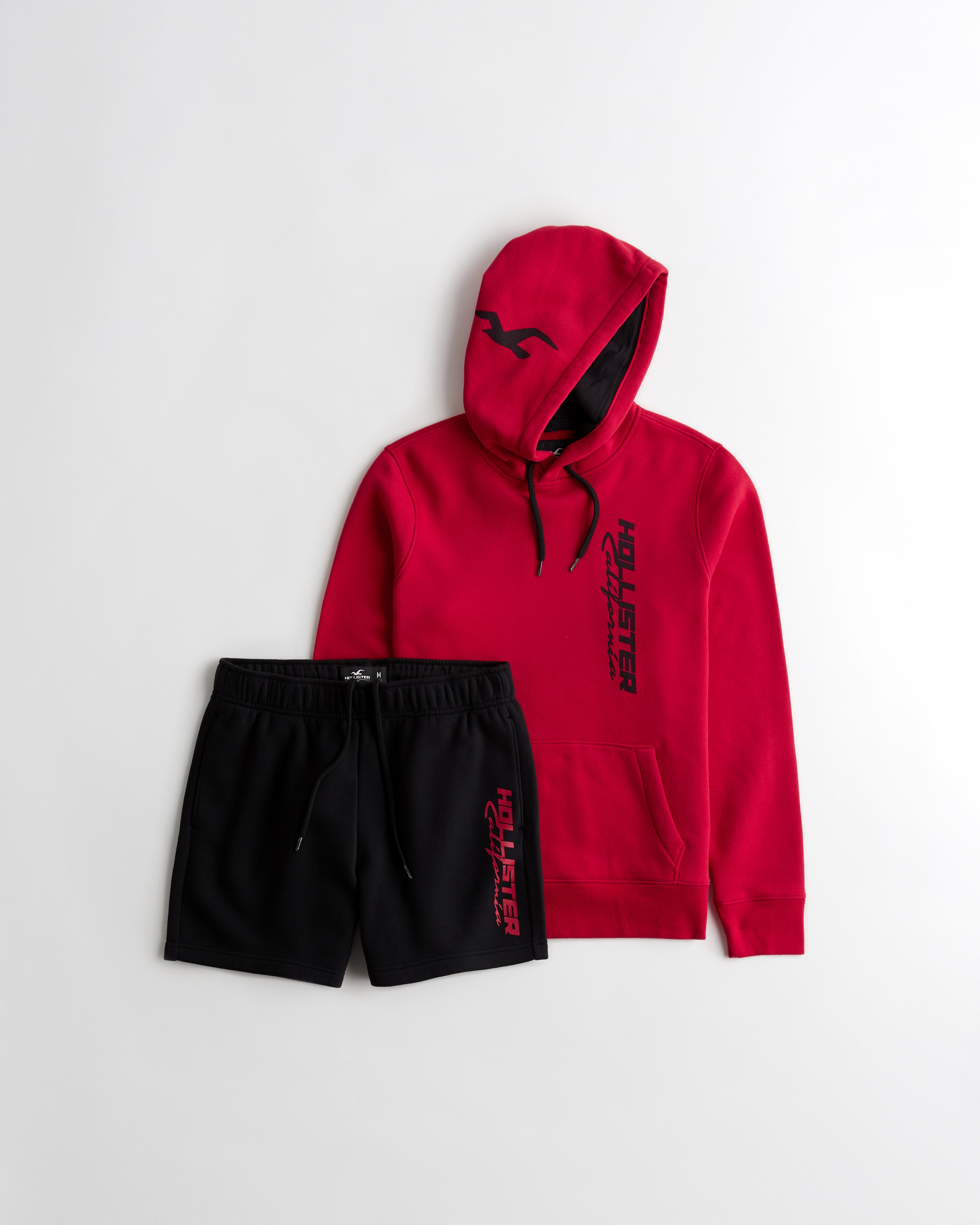 Red and discount black hollister hoodie