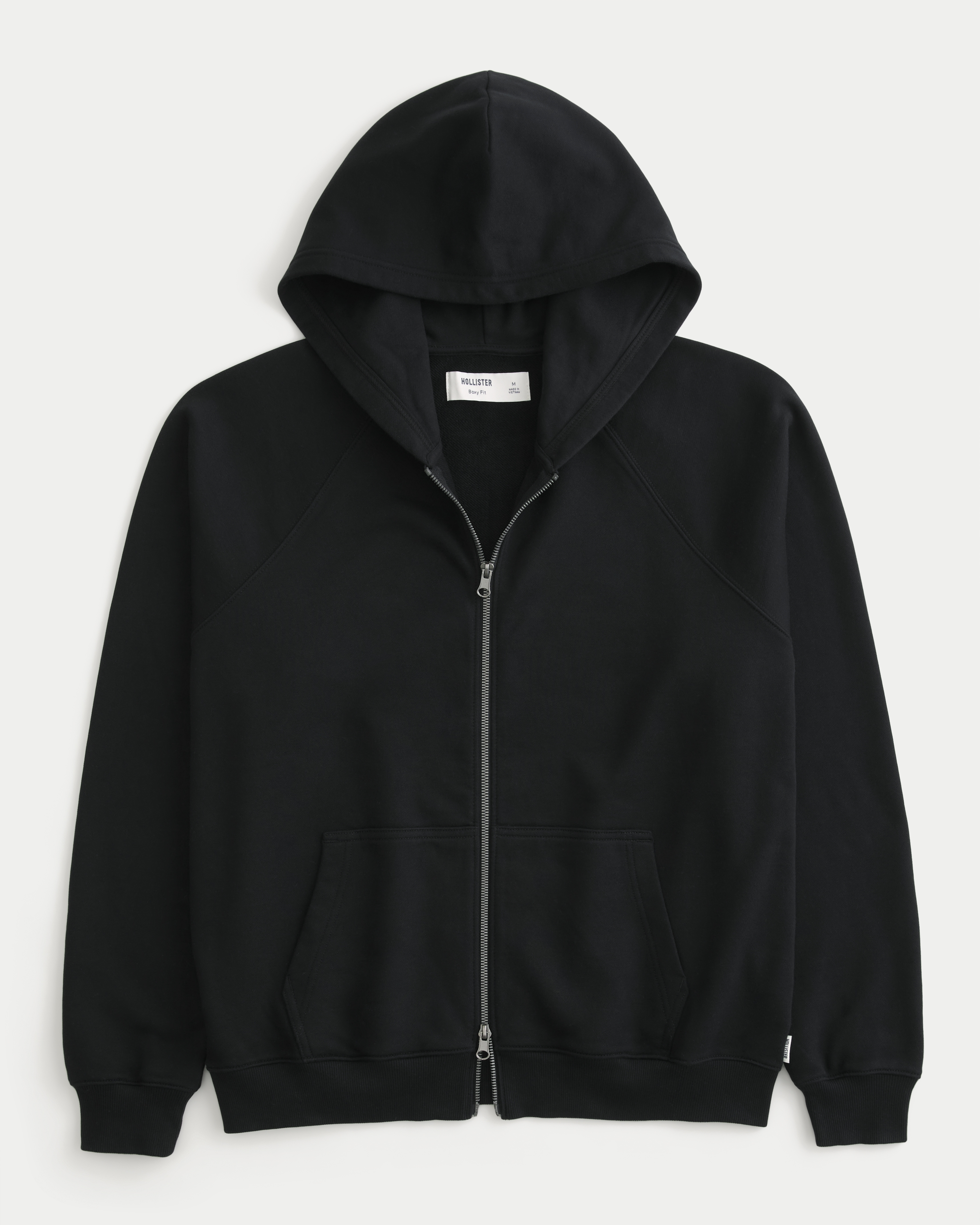 Boxy Terry Zip-Up Hoodie