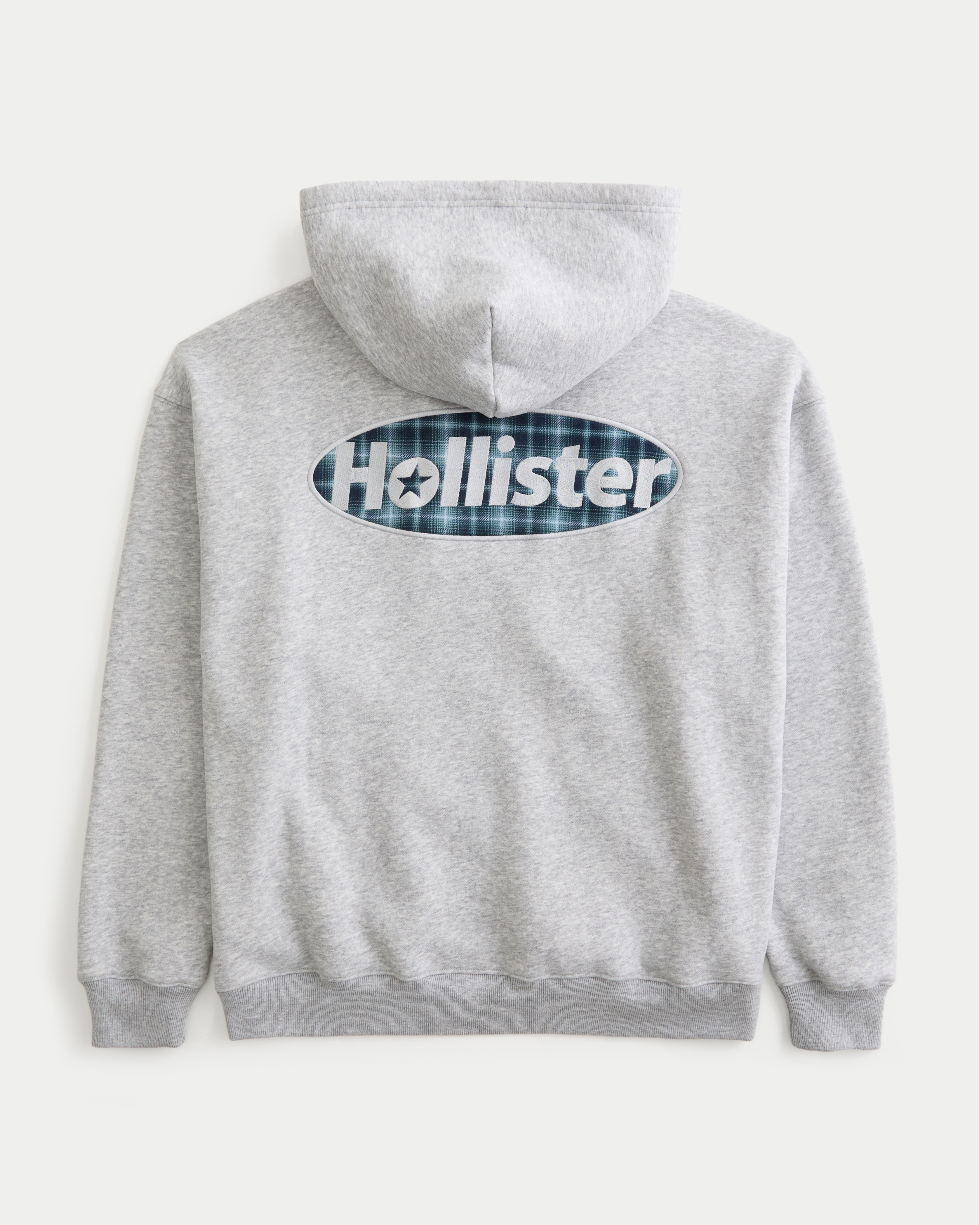 Boxy Zip-Up Logo Graphic Hoodie