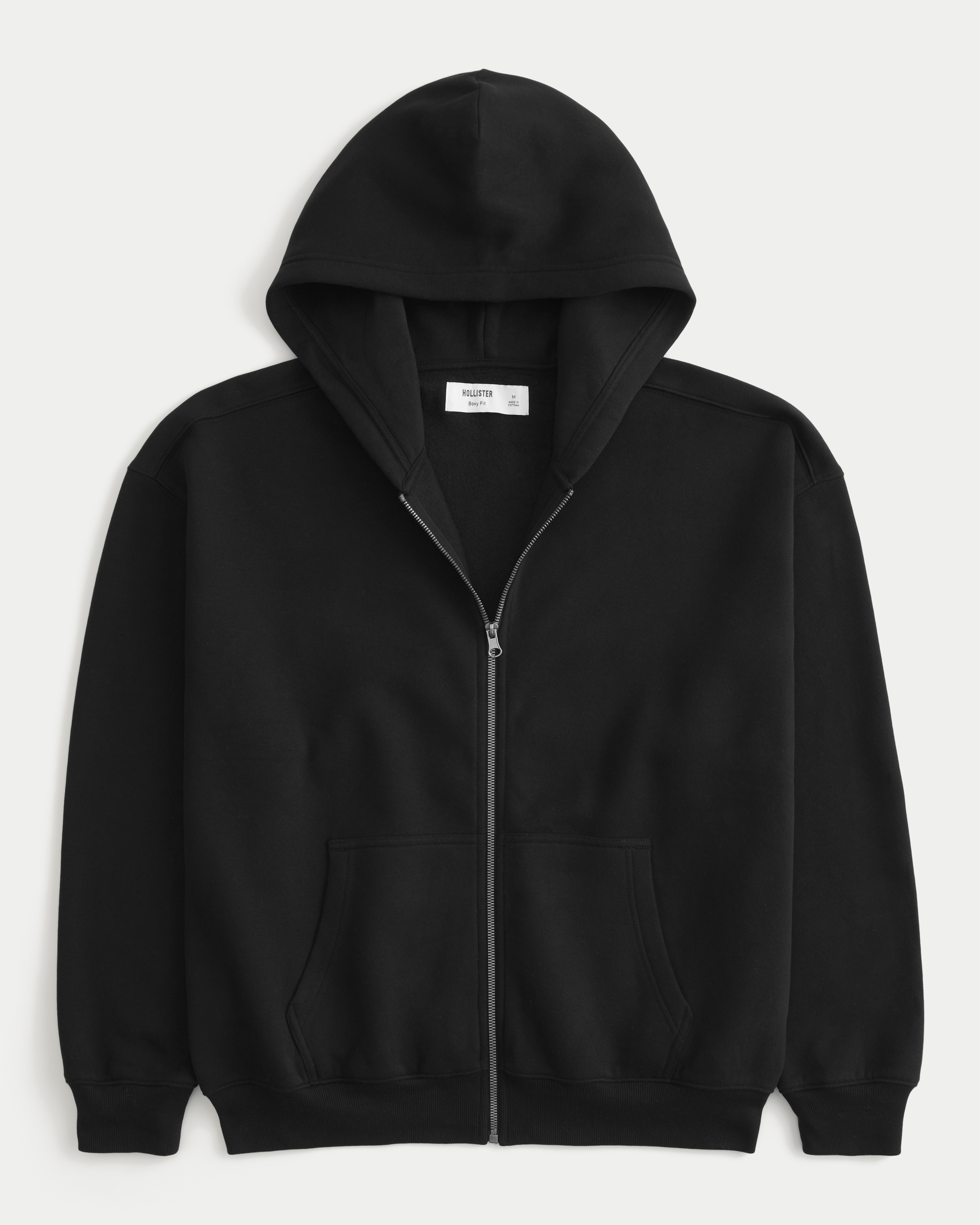 Boxy Zip-Up Hoodie