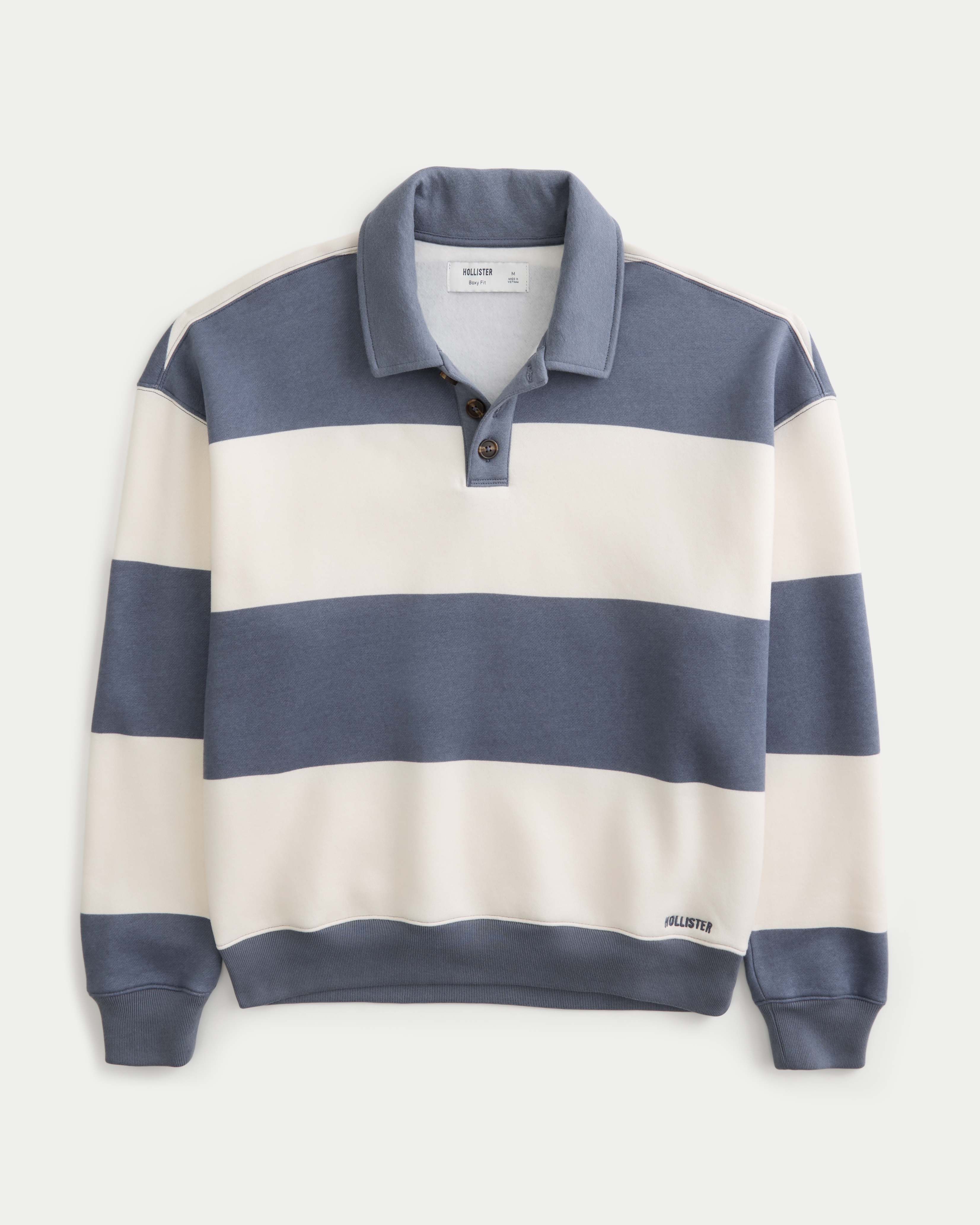 Boxy Striped Rugby Sweatshirt