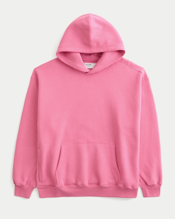 Boxy Washed Hoodie, Pink view 1