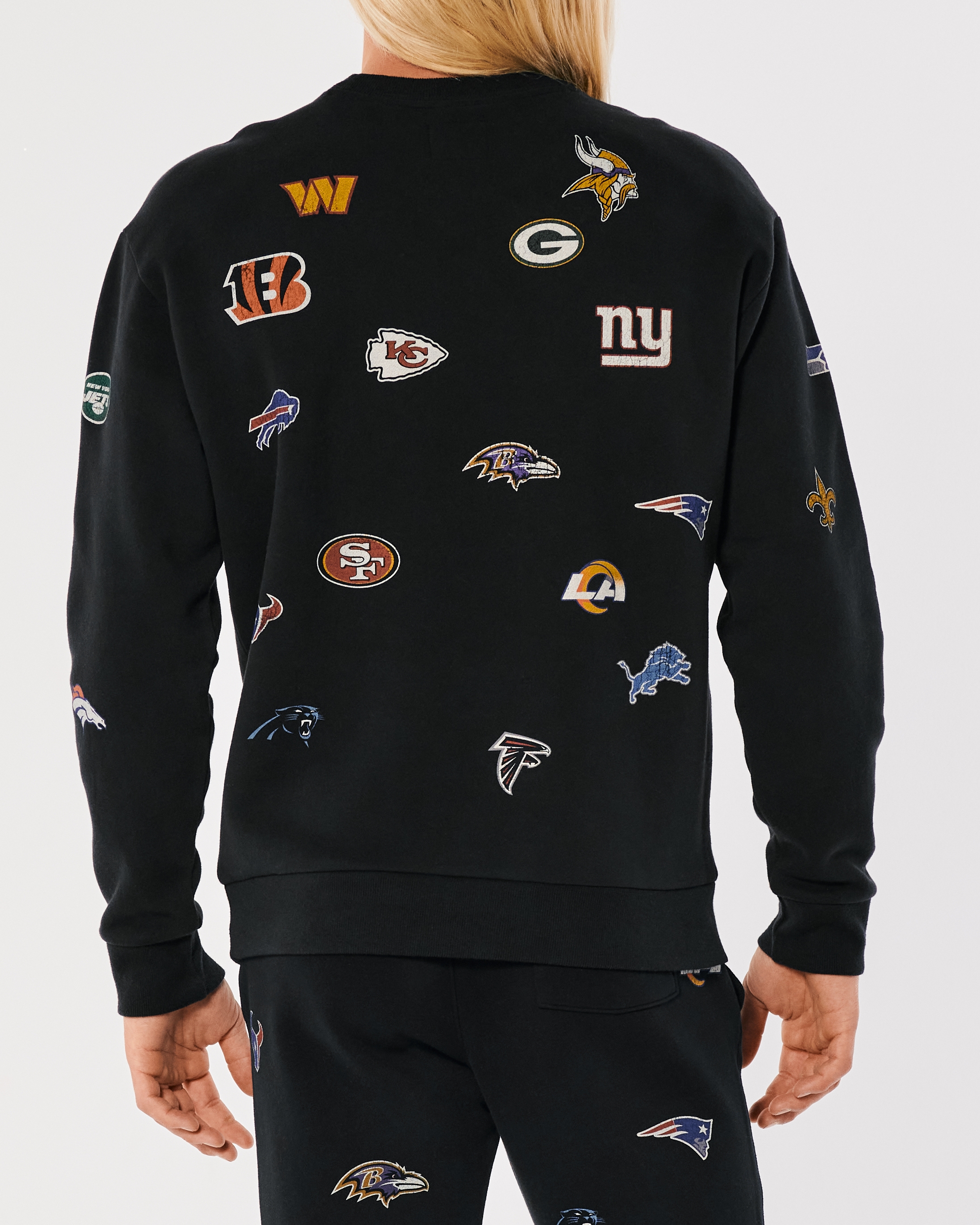 Hollister Relaxed NFL Team Logo Print Graphic Sweatshirt