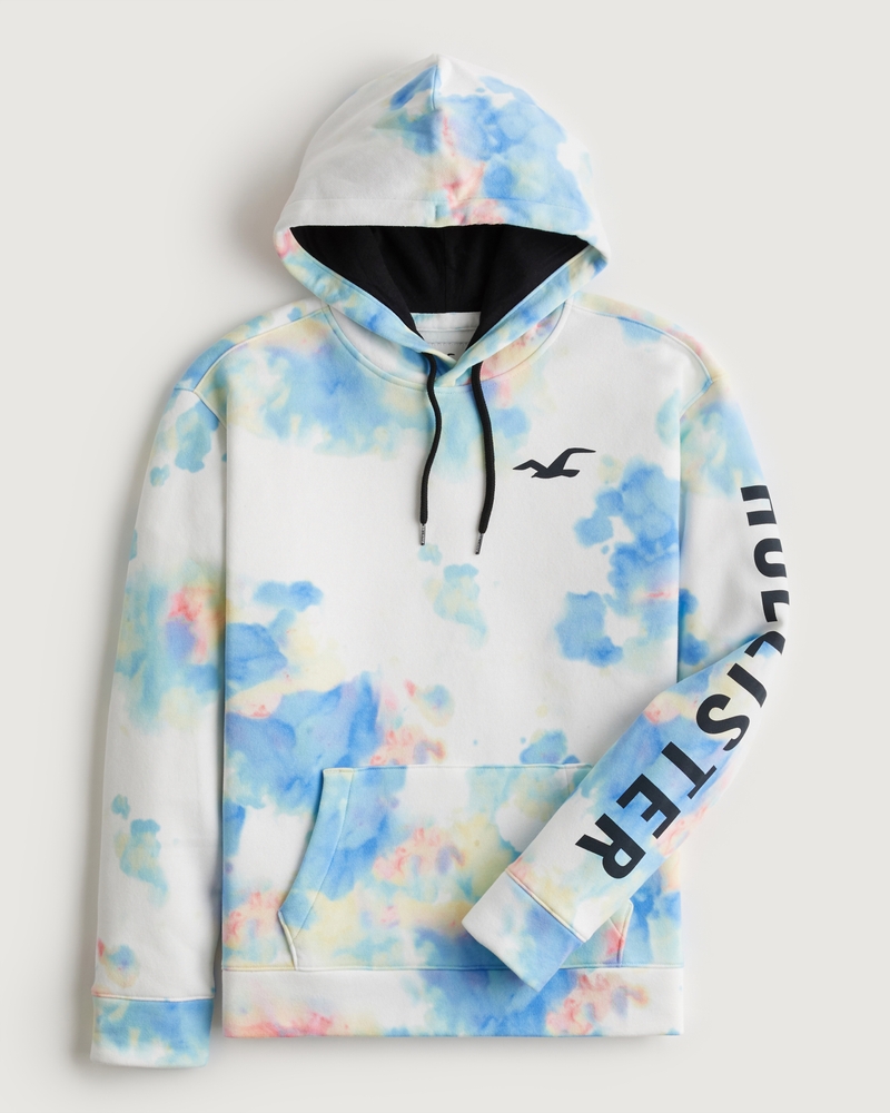 Hombres Sudadera con capucha de efecto lavado con gráfico de estampado Hombres superiores HollisterCo.com