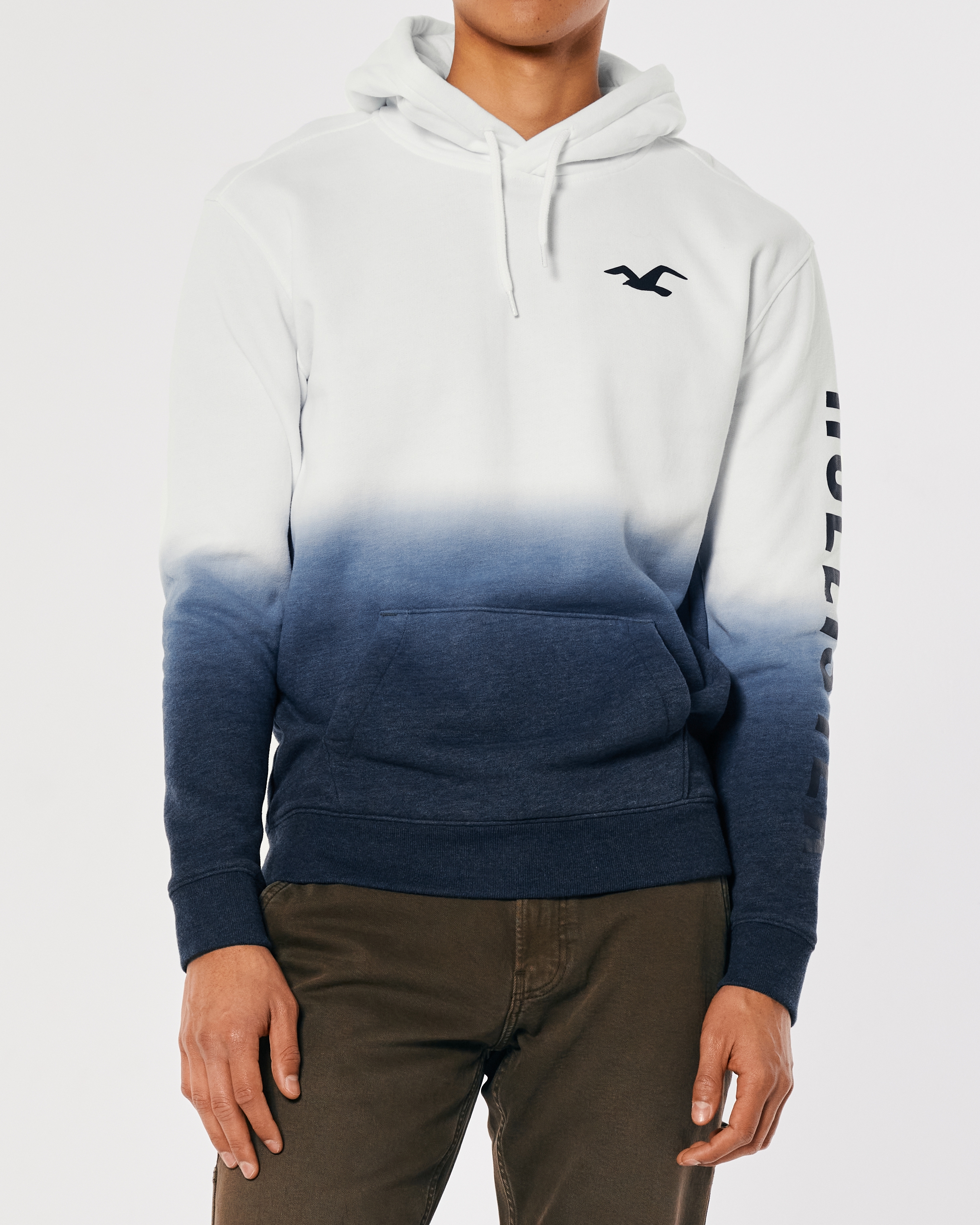 Hollister Print Logo Hoodie – FashOnFire