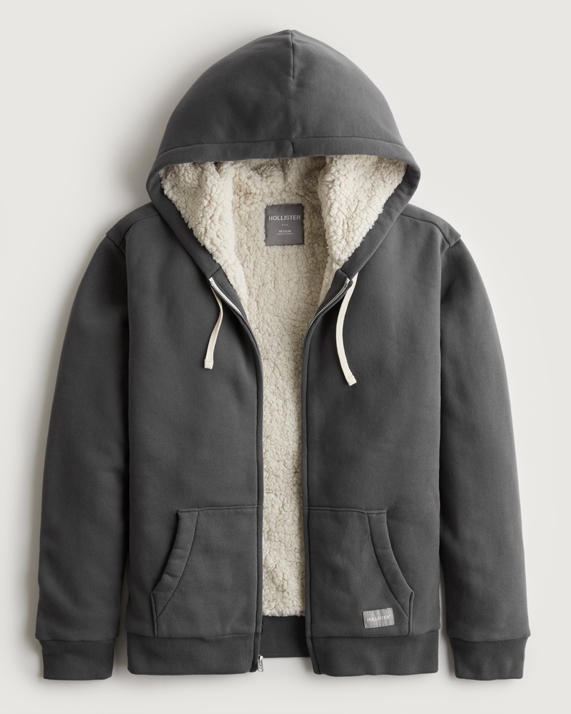 Sherpa-Lined Full-Zip Hoodie | atelier-yuwa.ciao.jp