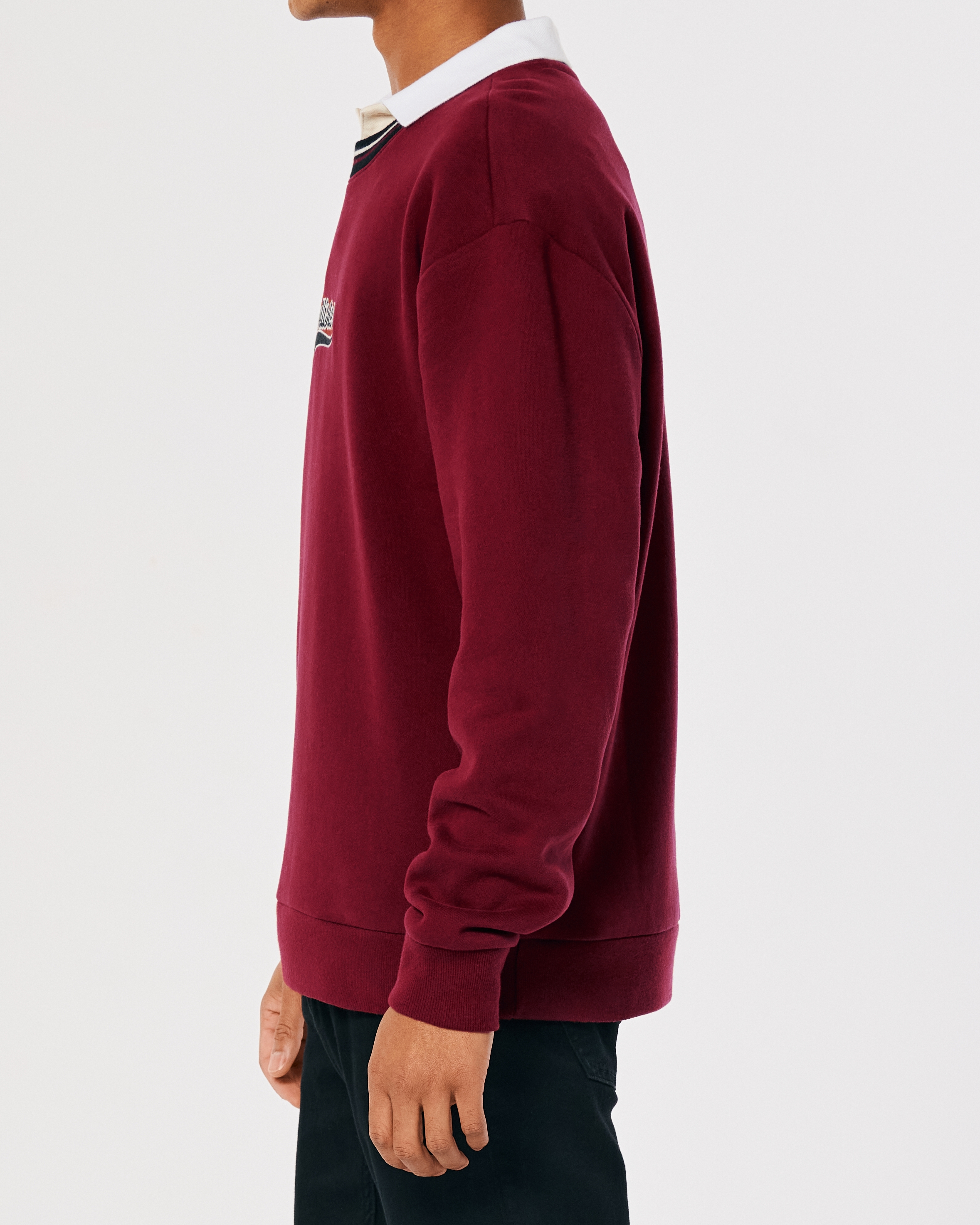 Tipped logo crew sweatshirt store