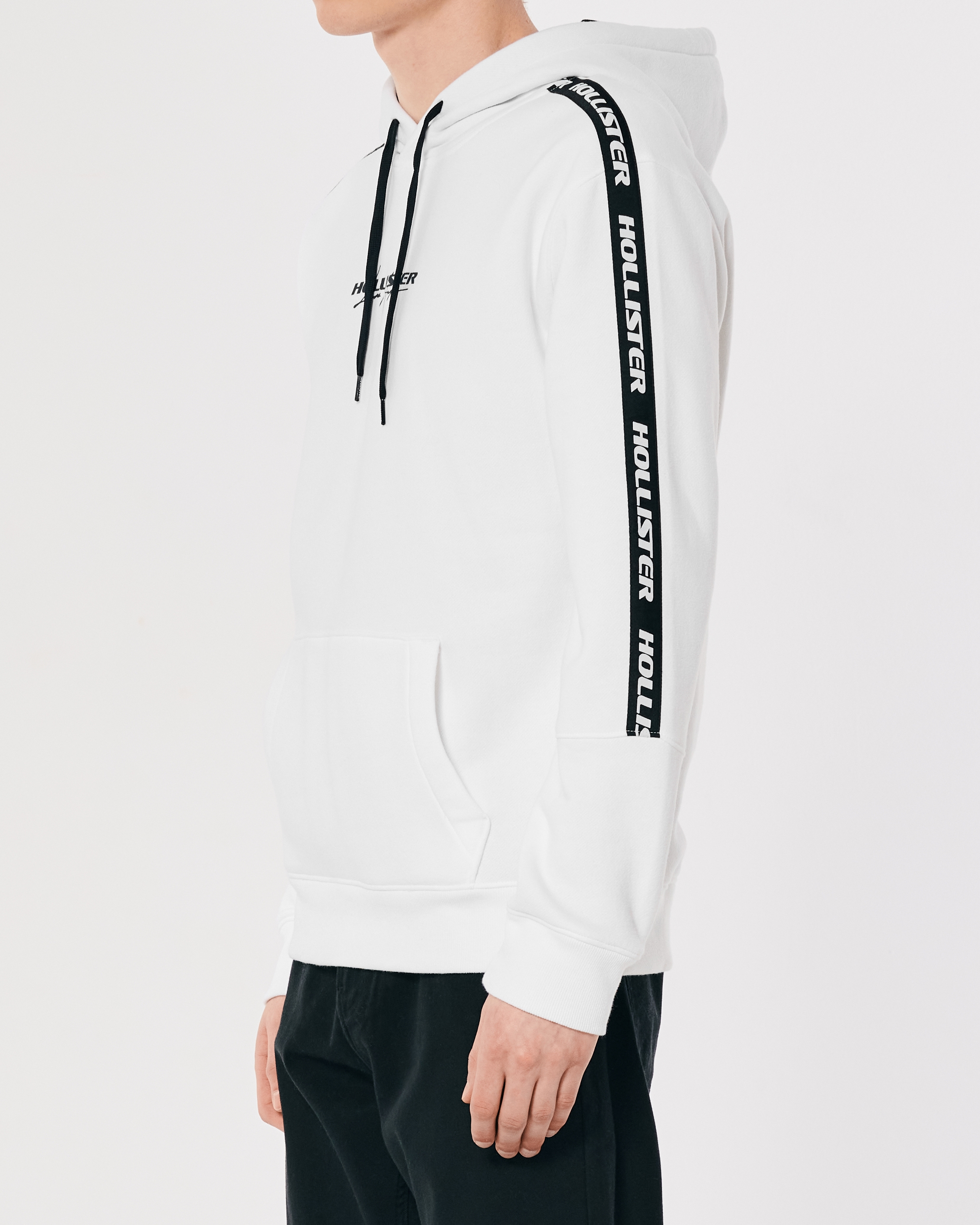 Hollister logo shop tape hoodie