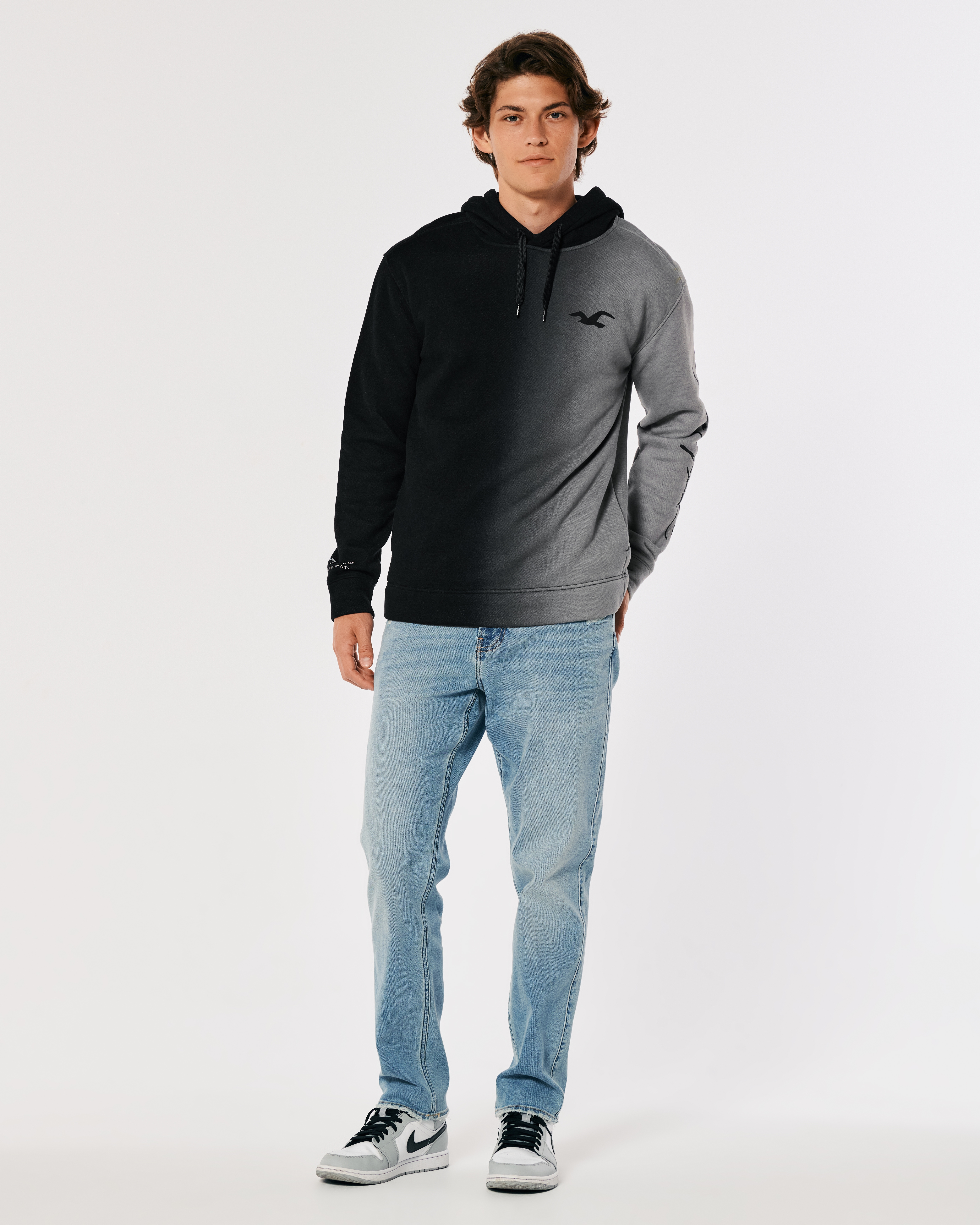 Ombre logo hoodie online hollister