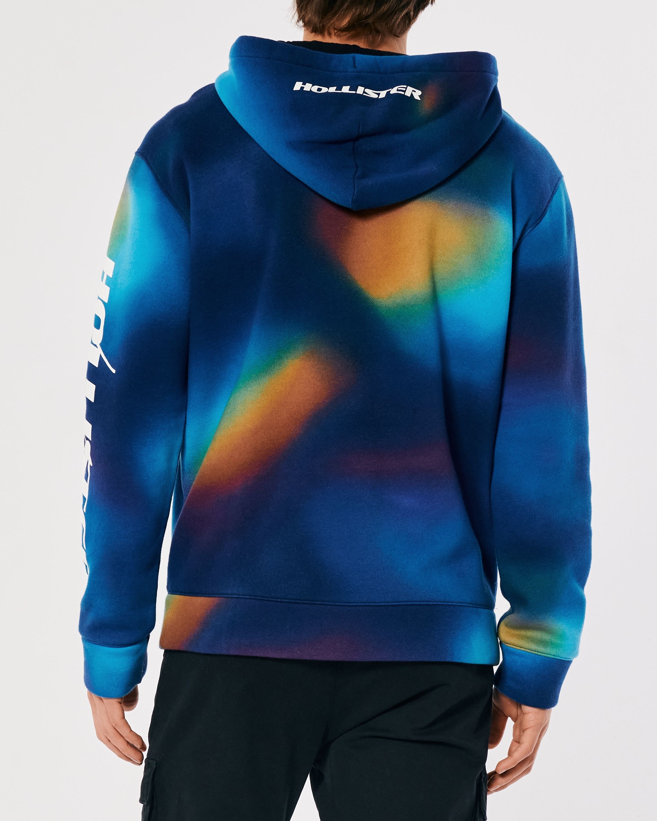 Hollister Print Logo Hoodie – FashOnFire