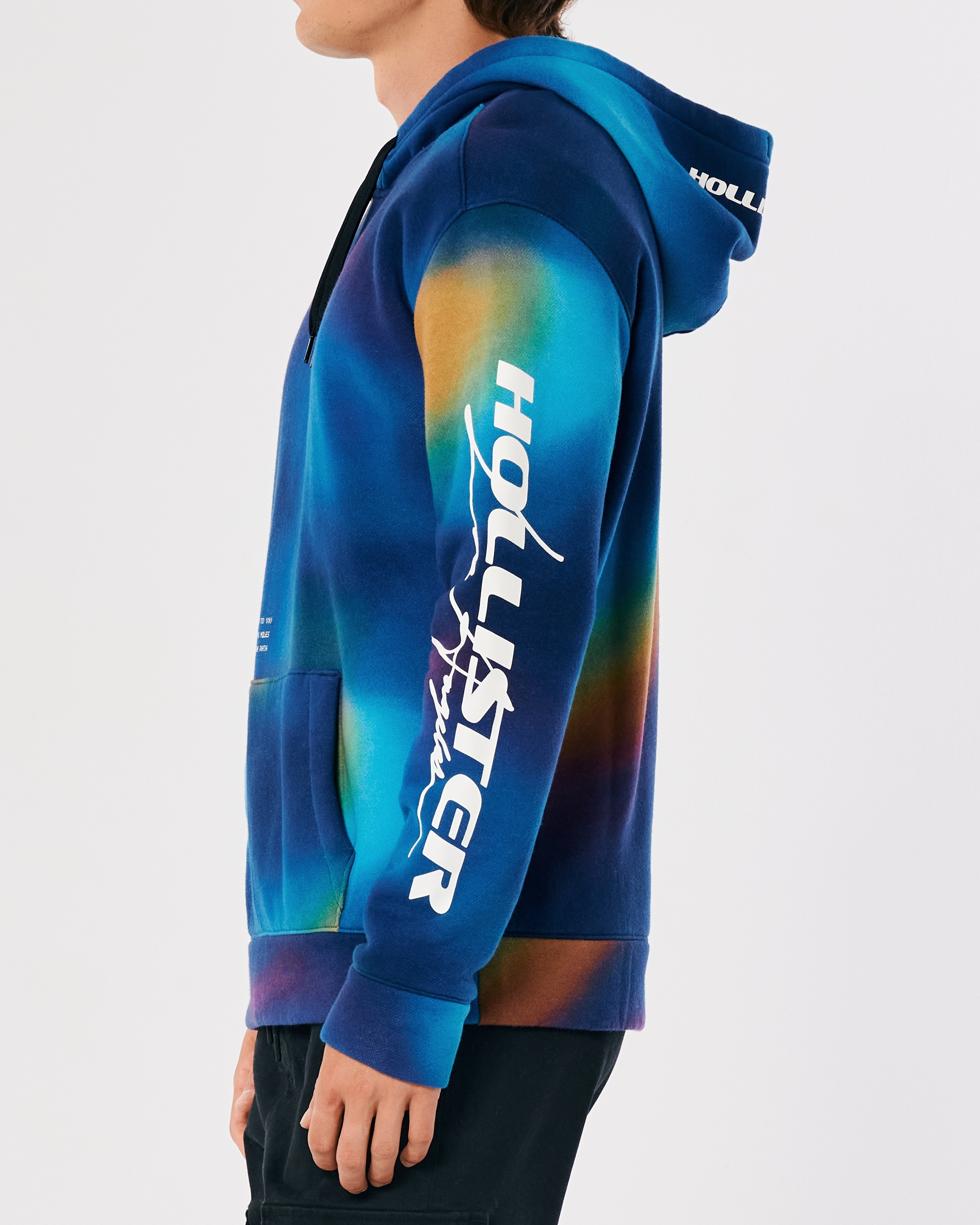 Hollister printed logo graphic hoodie online