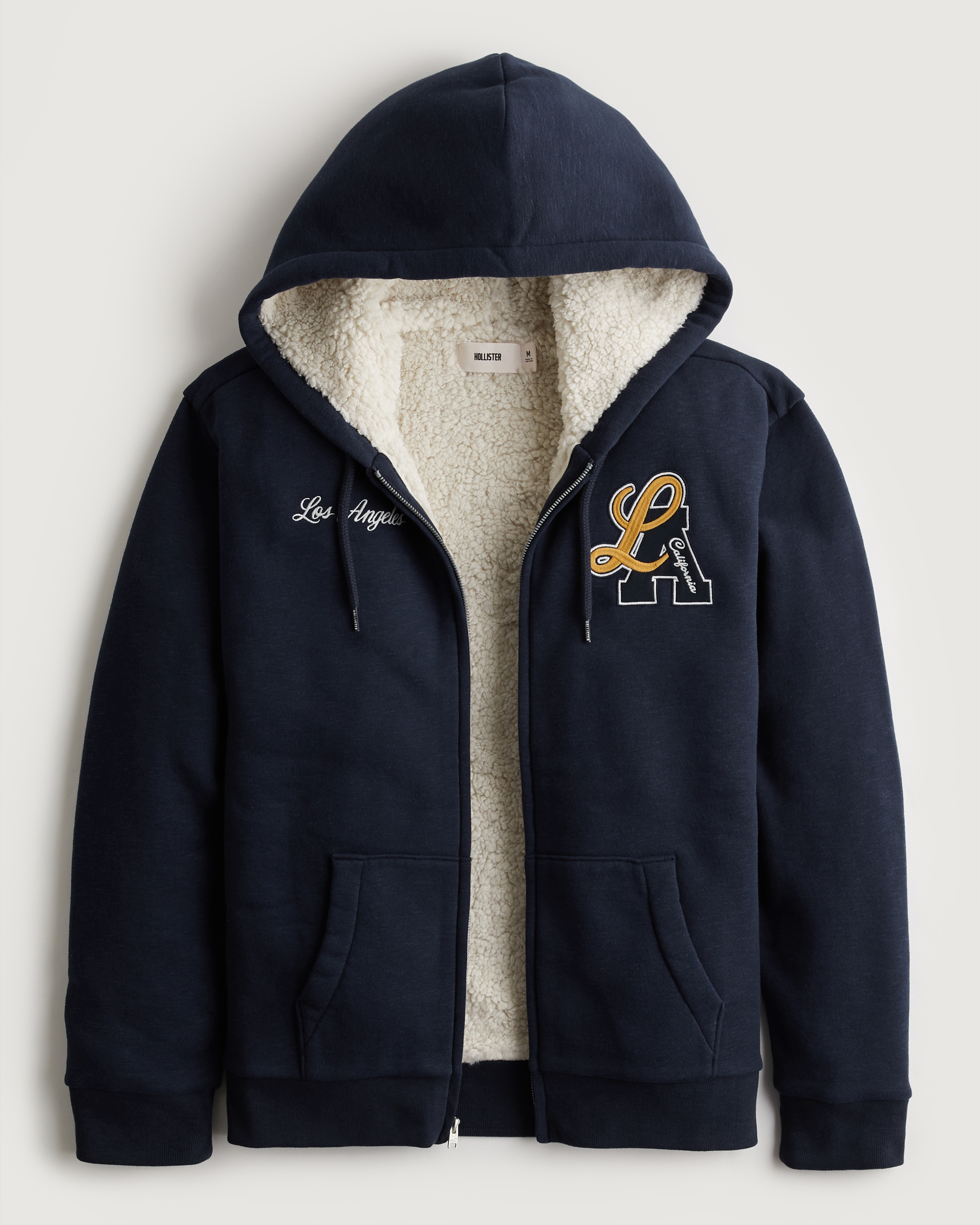 Hollister sherpa shop hoodie mens