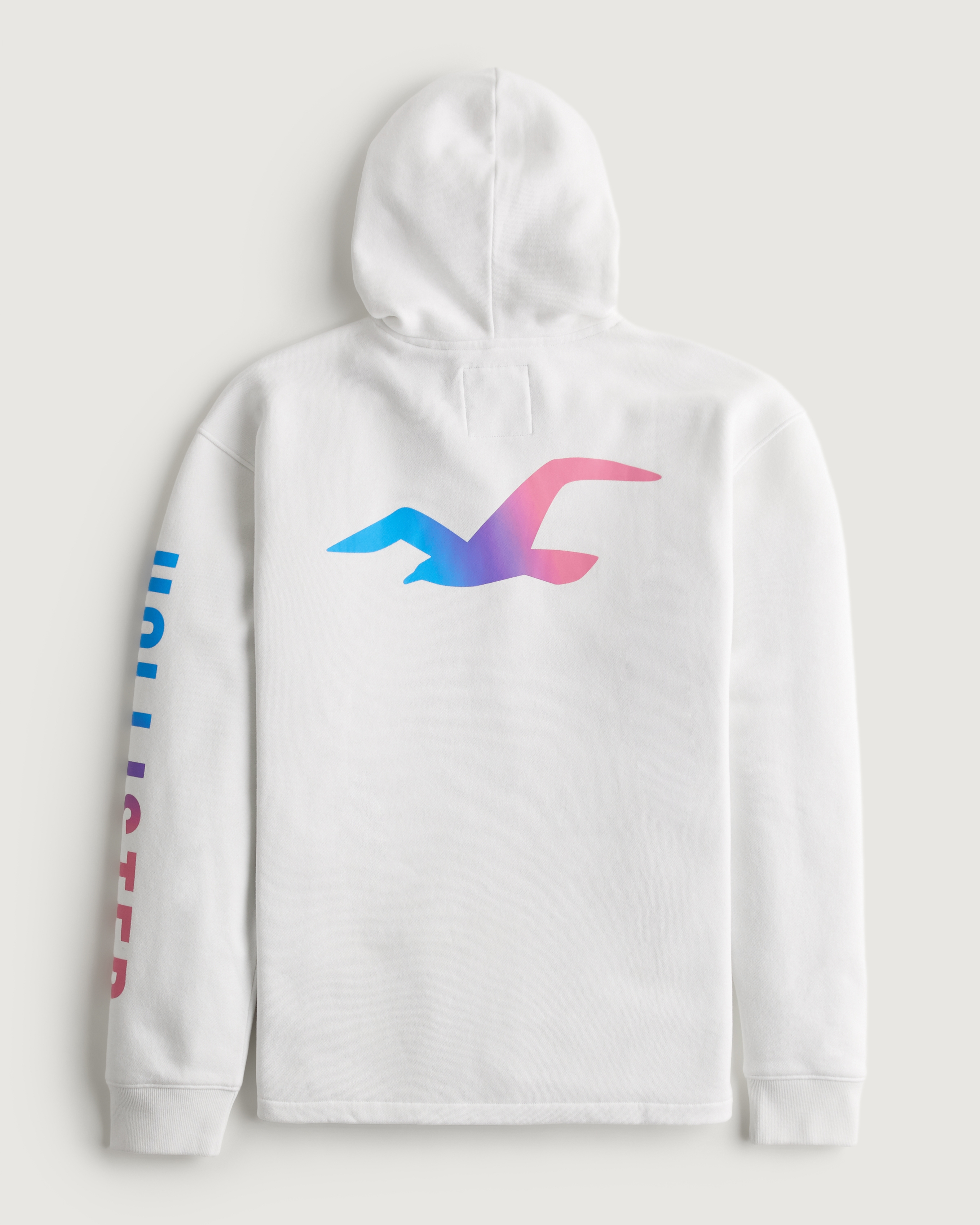 Ombre print discount logo hoodie hollister