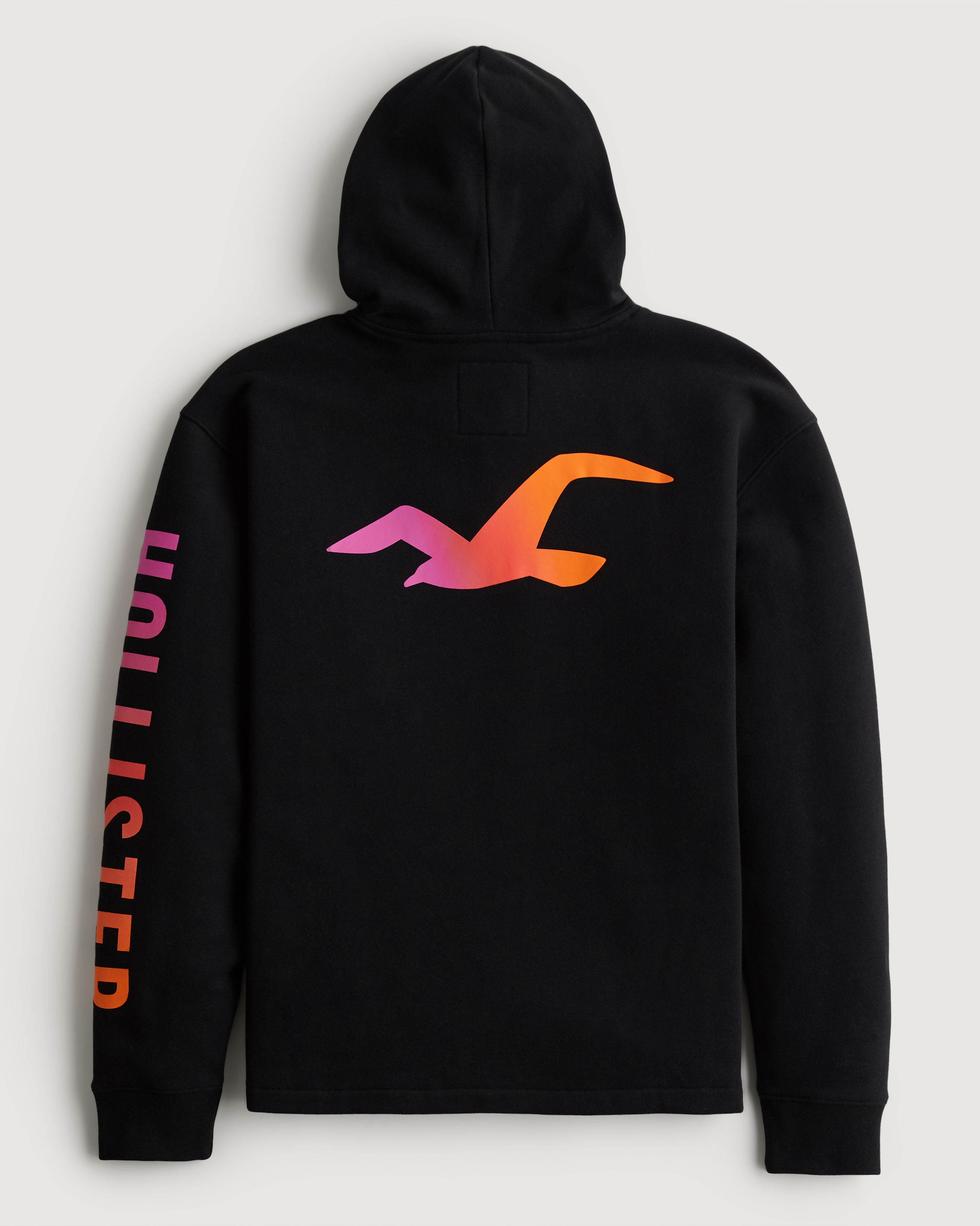 Print logo deals graphic hoodie hollister