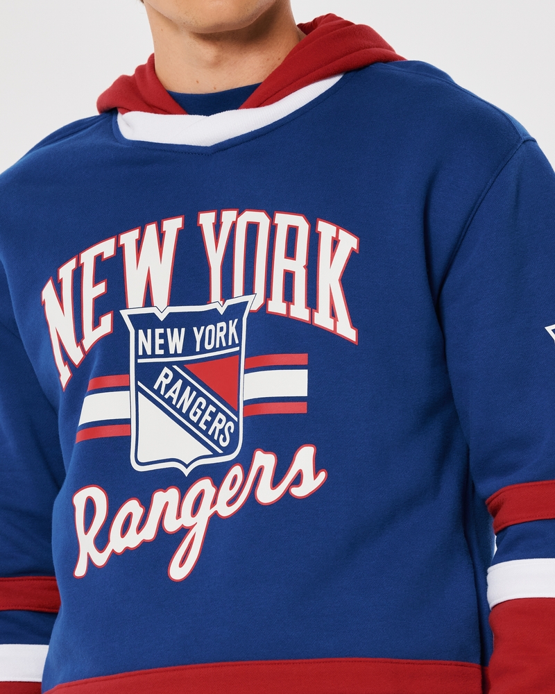 Relaxed New York Rangers Graphic Hockey Jersey Hoodie