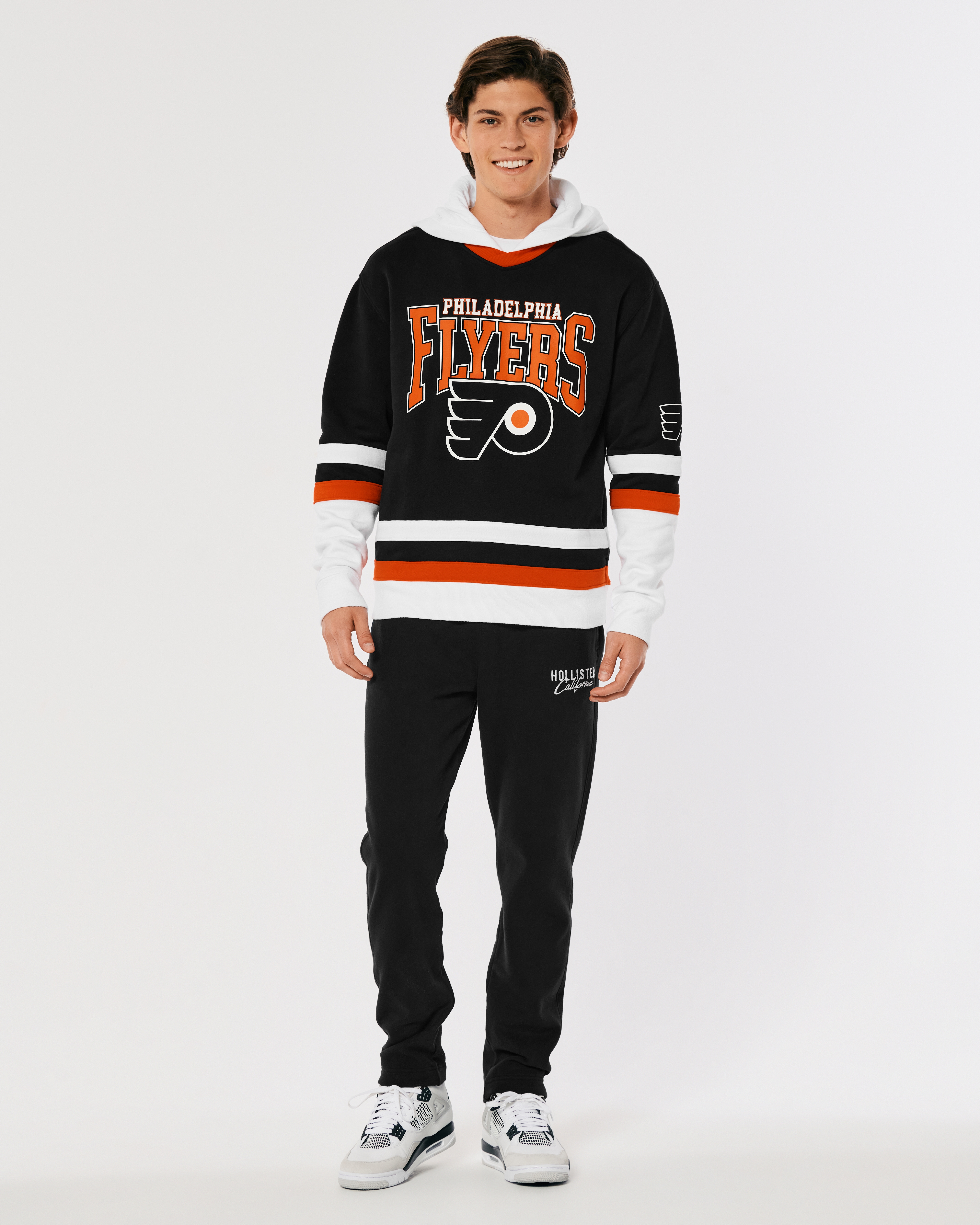 Relaxed New York Rangers Graphic Hockey Jersey Hoodie