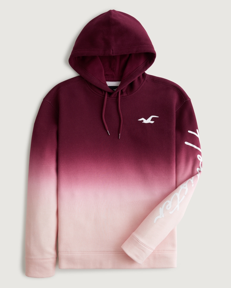 Hollister Ombre Print Logo Hoodie: Buy Online at Best Price in