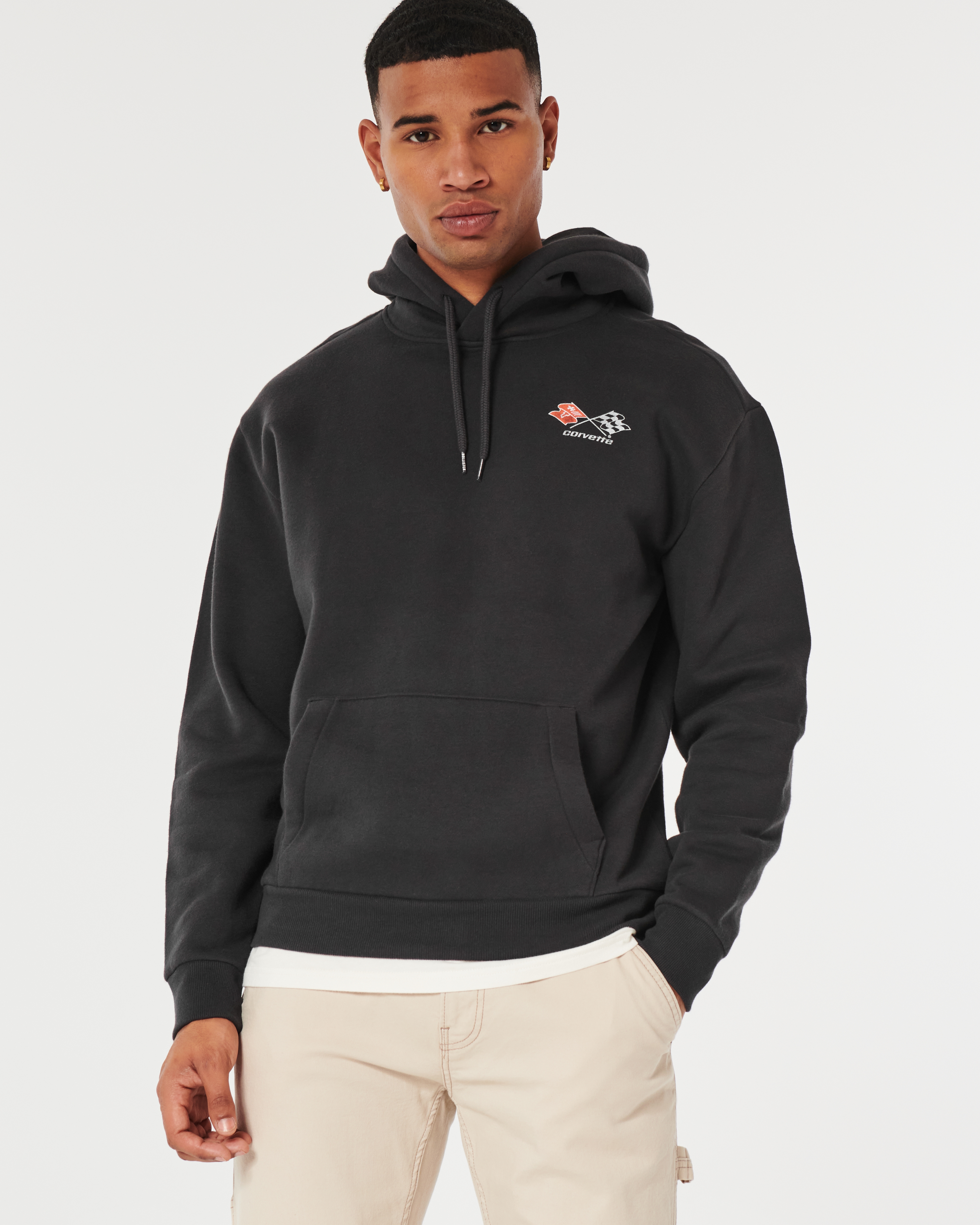 Hollister white best sale rose hoodie