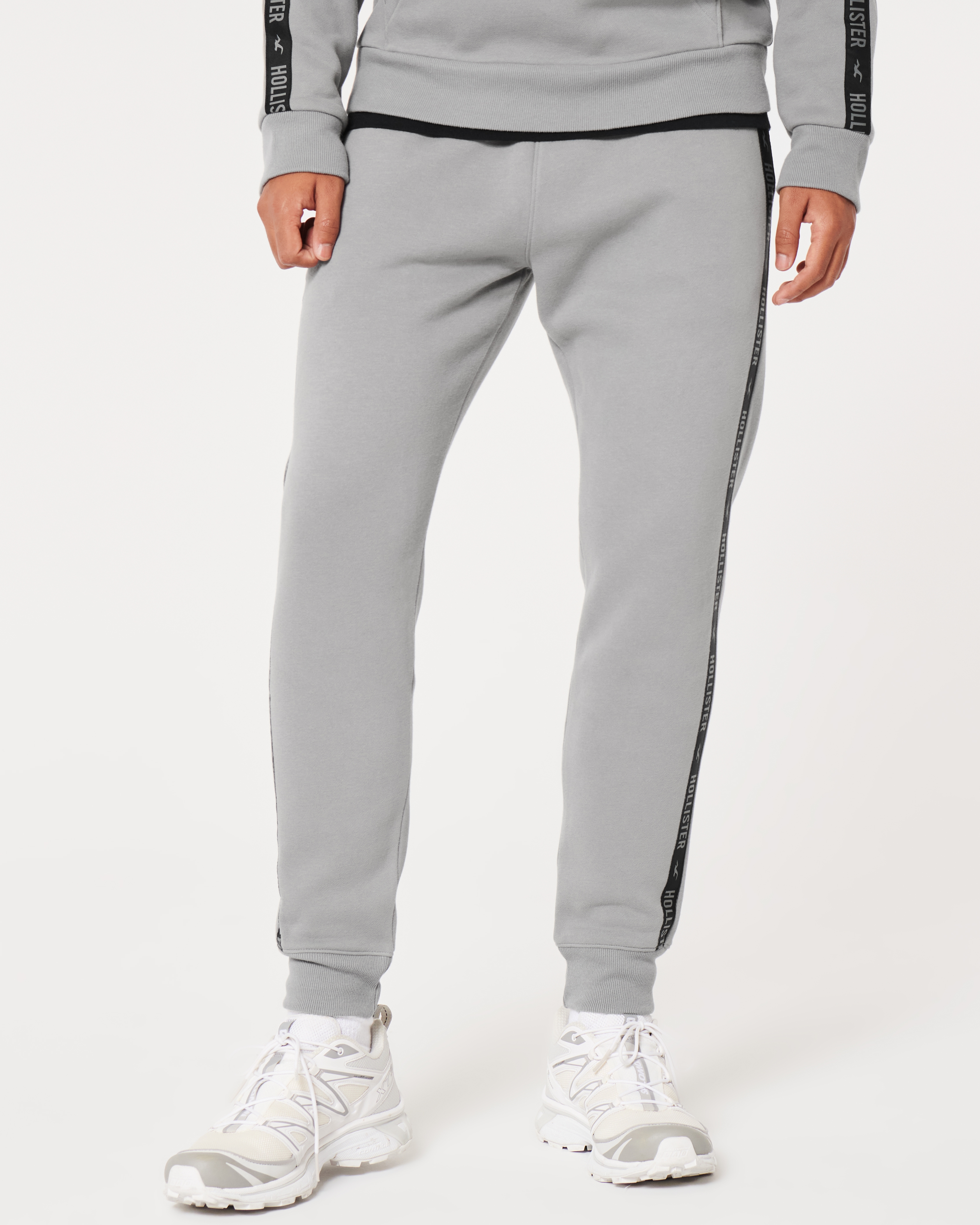 Hombres Pantalon de jogging en polaire et kangourou avec bande