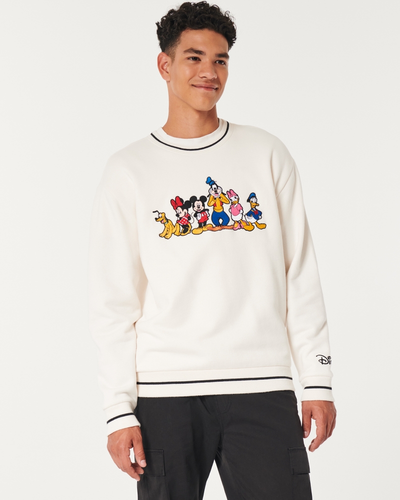 Men's Bronco Graphic Crew Sweatshirt in Off White | Size S | Abercrombie & Fitch