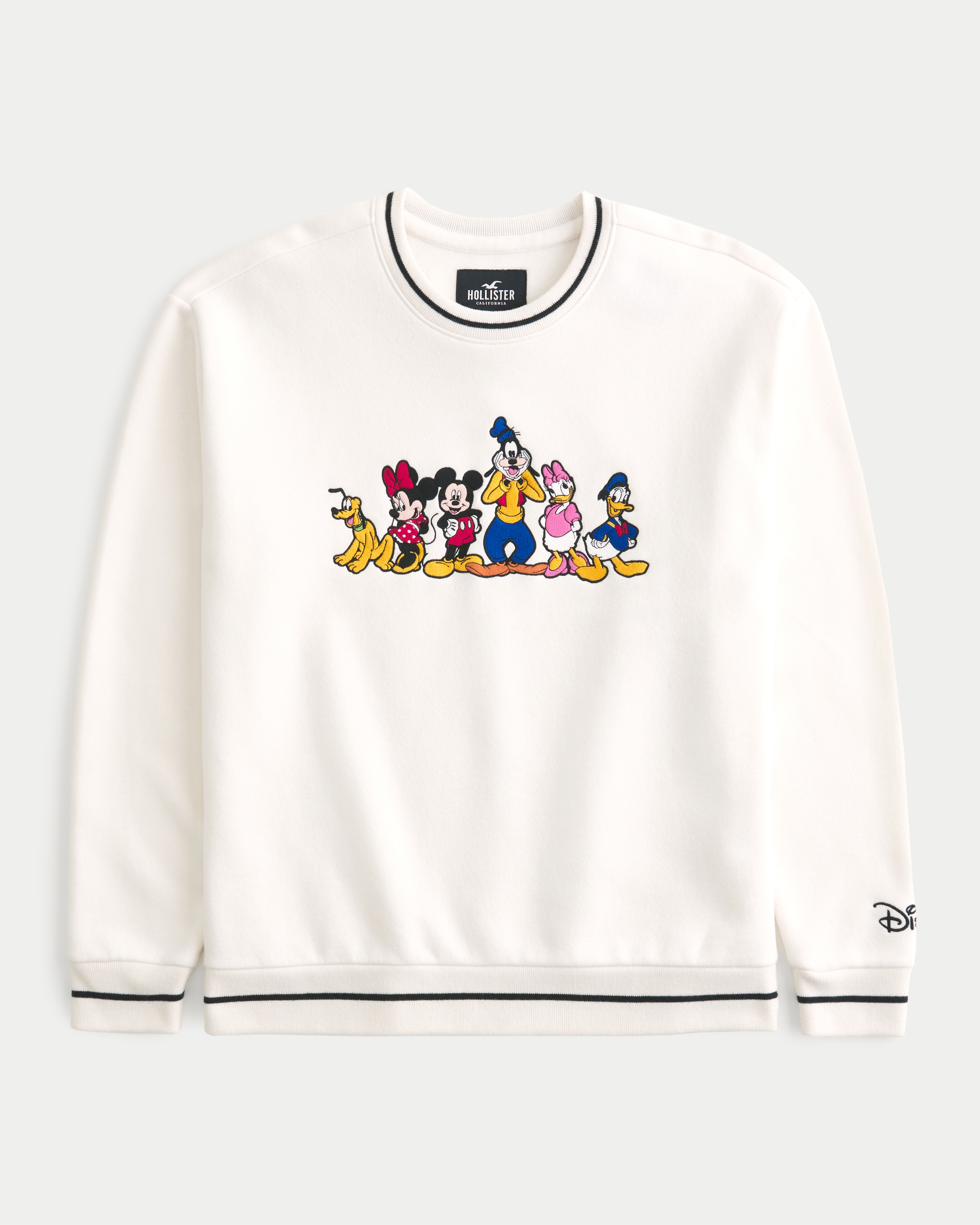 Logo tape crewneck outlet sweatshirt hollister