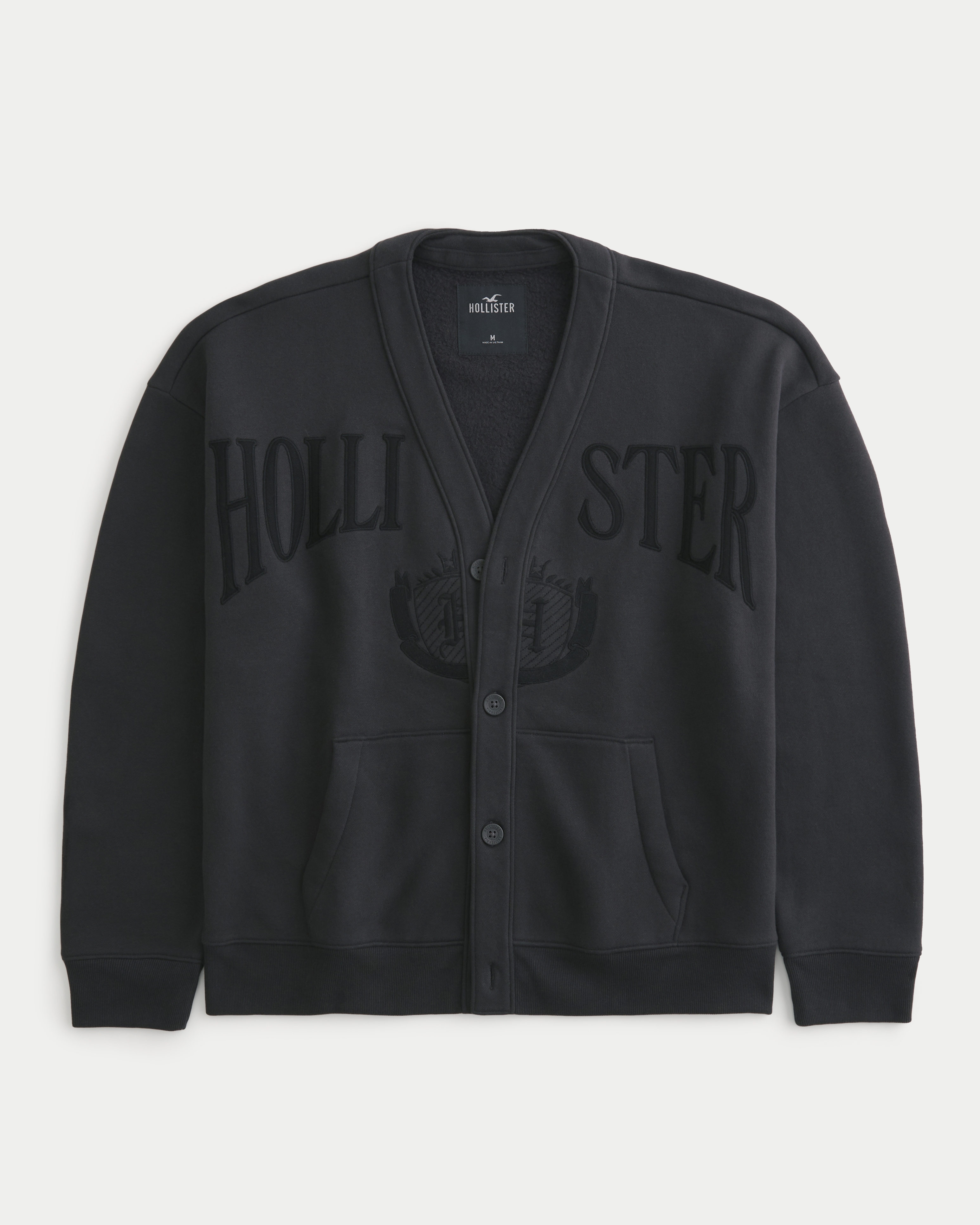 Relaxed Fleece Logo Cardigan