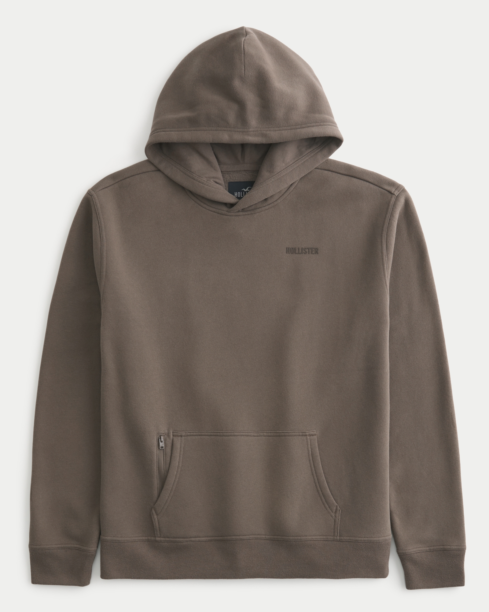 Hollister front logo hoodie in grey