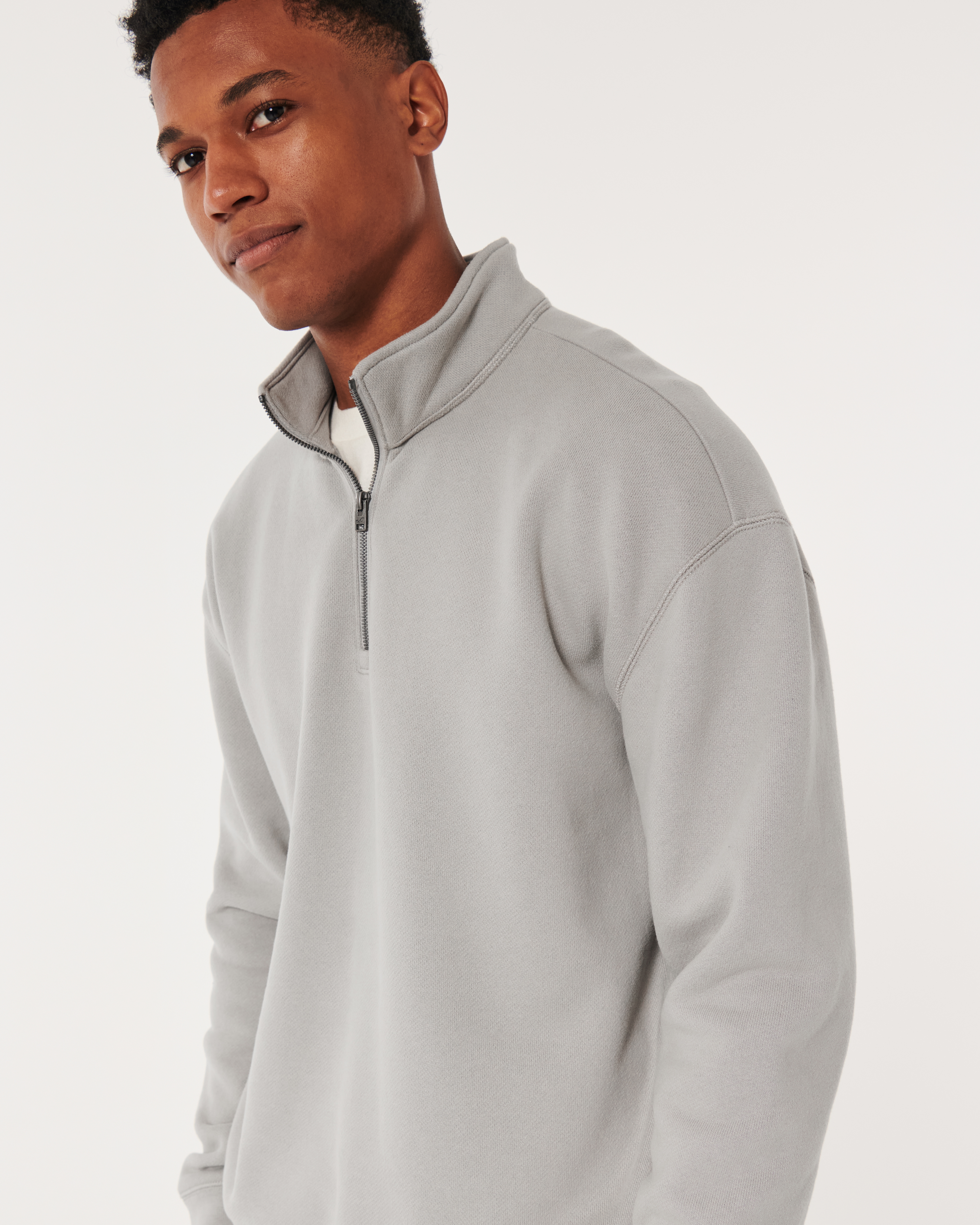 Grey quarter cheap zip sweatshirt