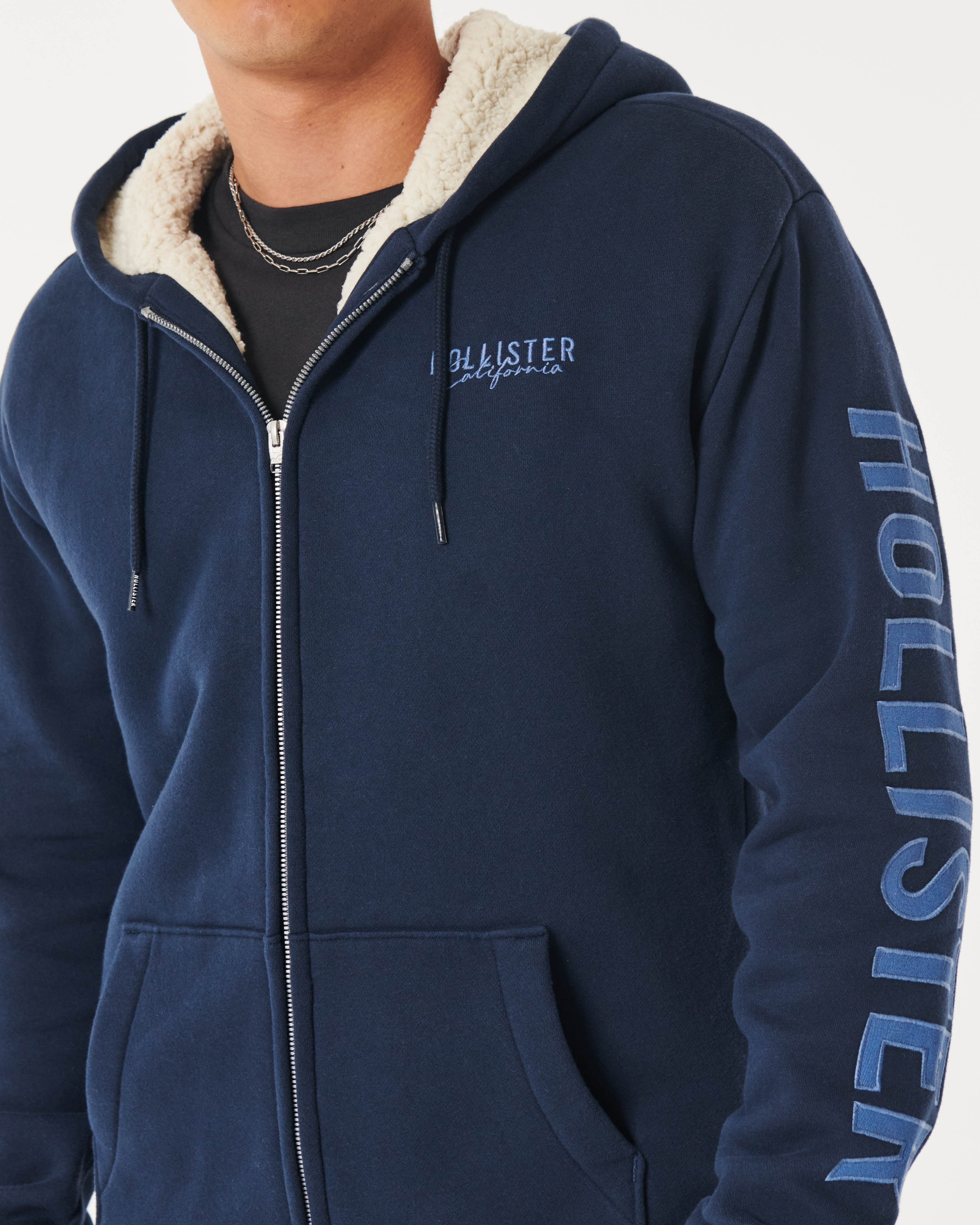 Hollister full zip on sale hoodie