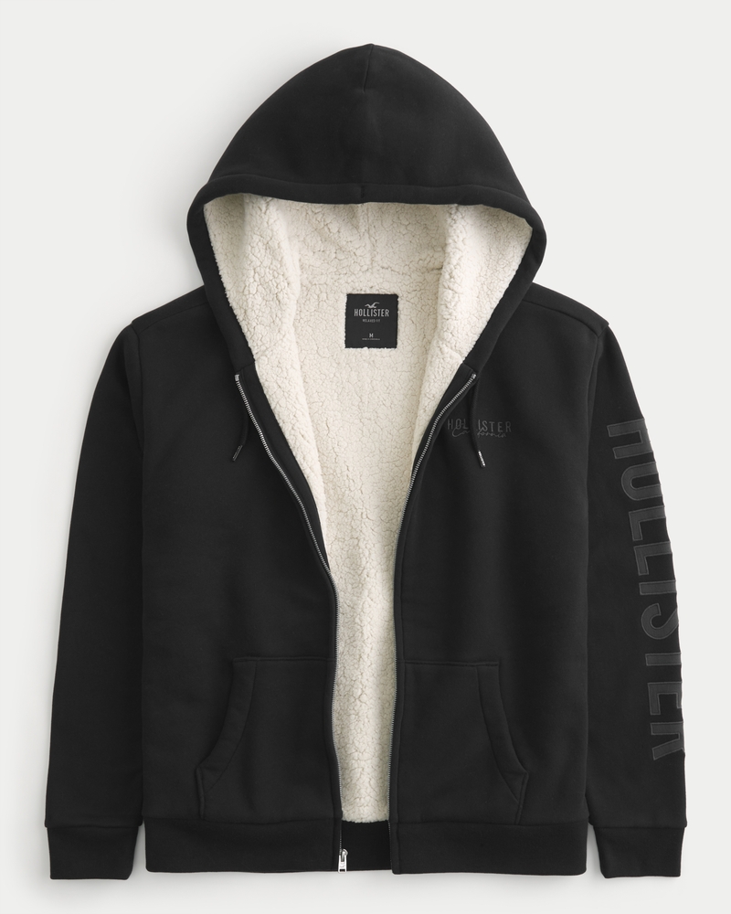 Abercrombie sherpa 2025 lined hoodie