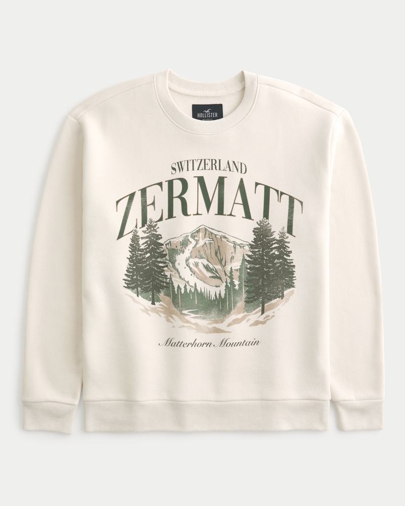 Men s Zermatt Switzerland Graphic Crew Sweatshirt Men s Tops