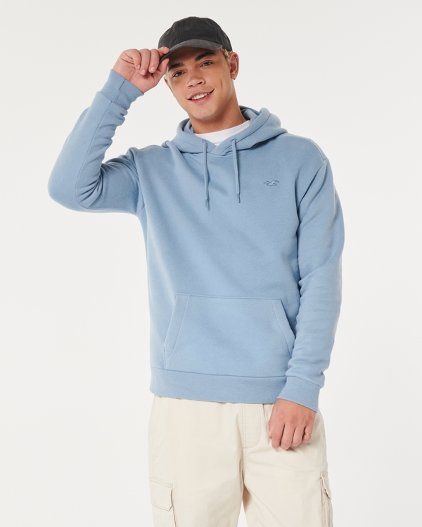 Hollister Hoodie Size M Mens Sweatshirt Blue/White Logo