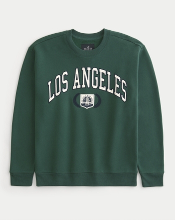 Logo tape crewneck sweatshirt hollister shop