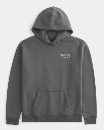 Hollister black and grey hoodie best sale