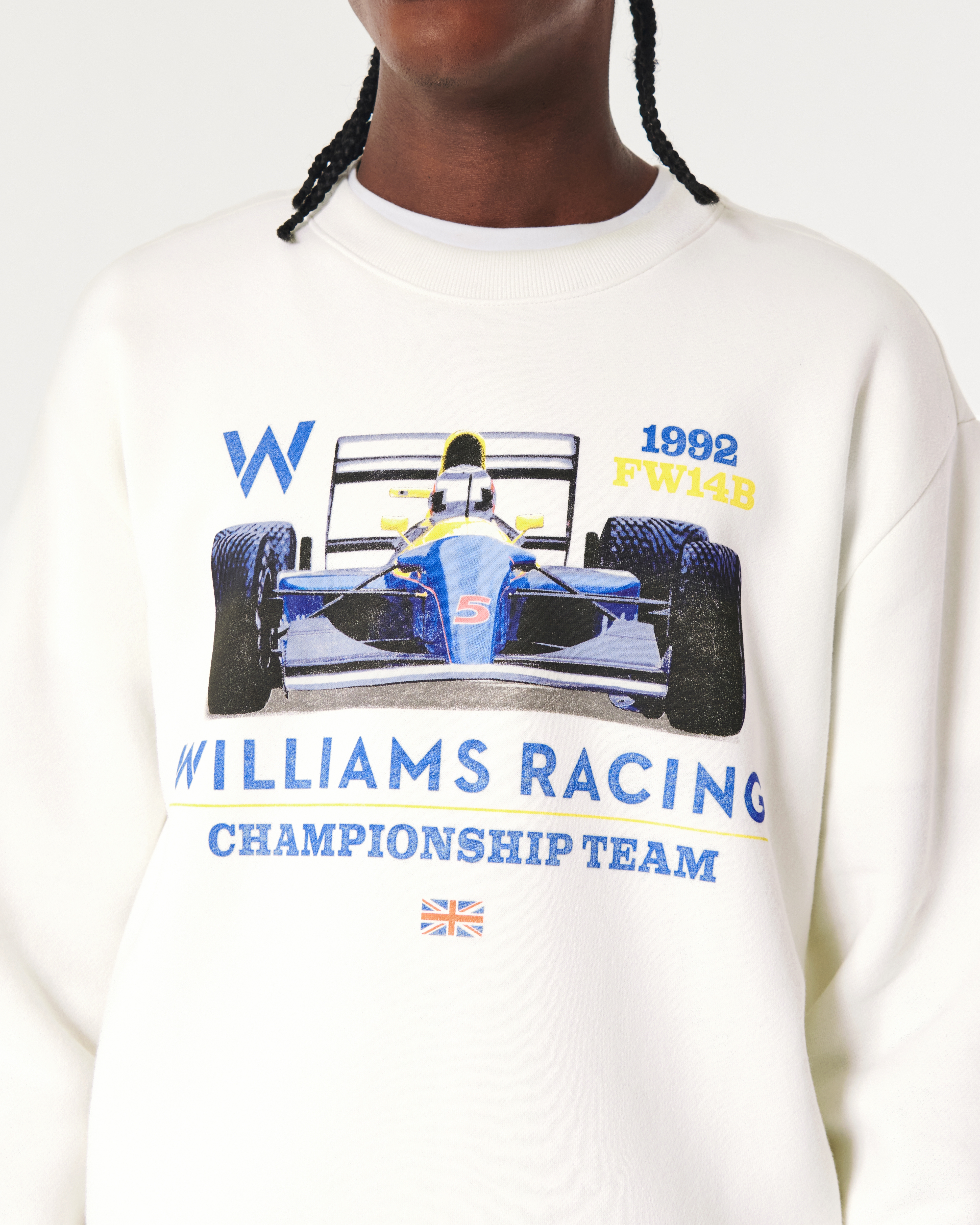 ★Hollister Co.★ウィリアムズ レーシンググラフィック Tシャツ ウィメンズ Williams Racing グラフィック クルーネックス