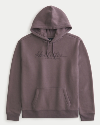 Hollister embroidered clearance logo hoodie