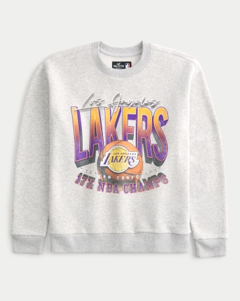 Men's Relaxed LA Lakers Graphic Crew Sweatshirt | Men's Clearance ...