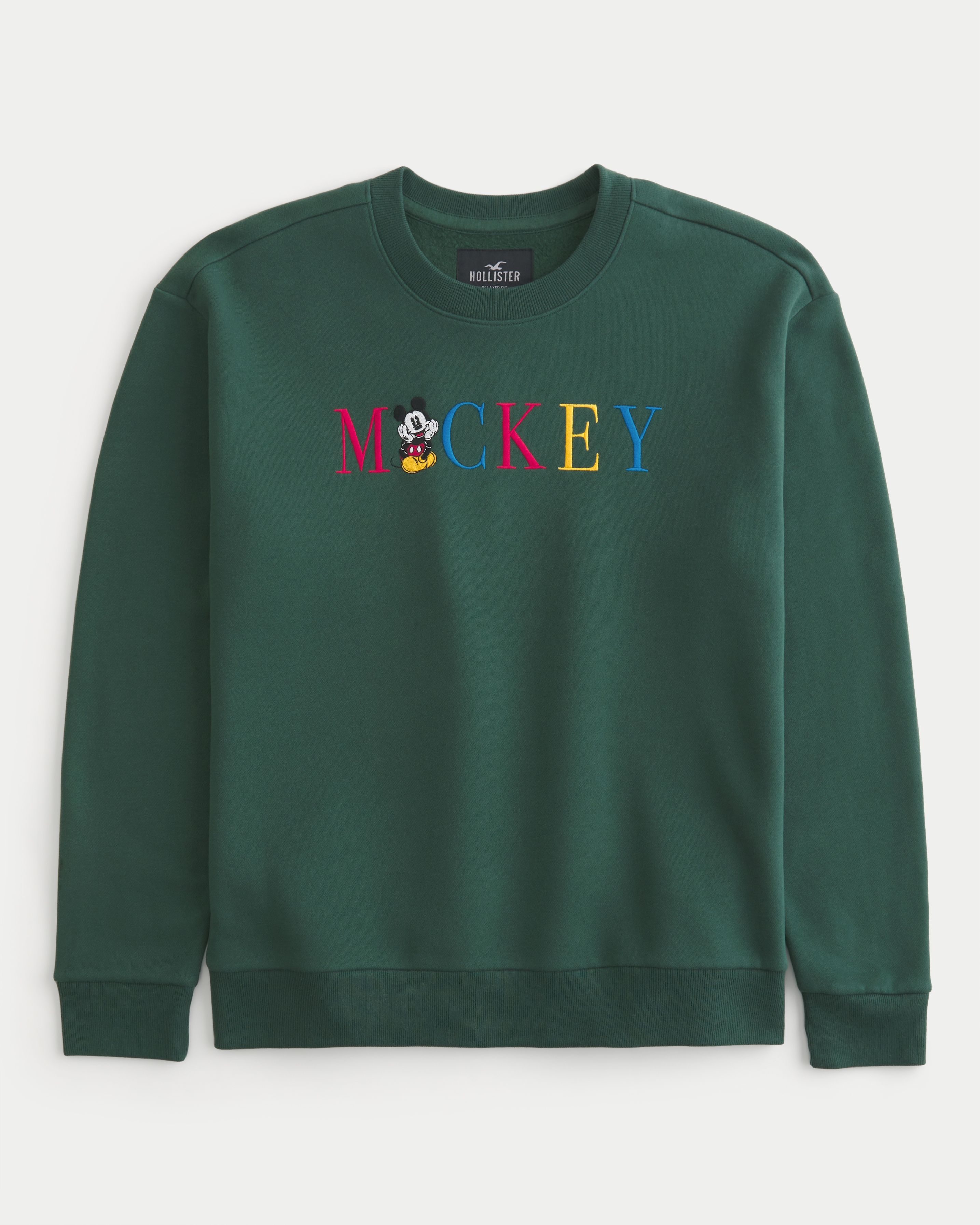 Spring Rotation Relaxed Mickey Mouse Graphic Crew Sweatshirt