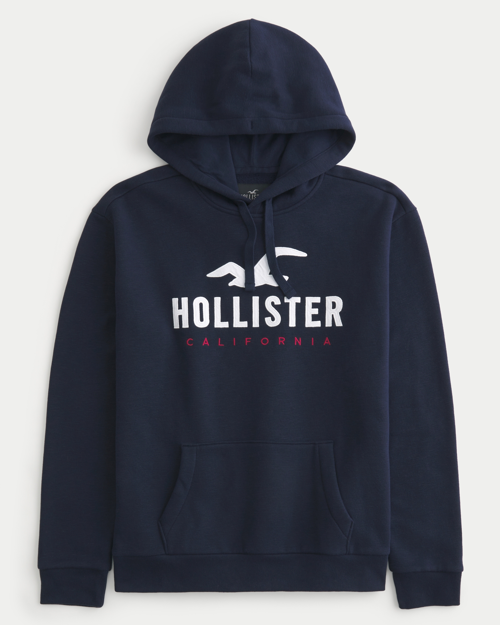 Hollister ombre logo hoodie in gray