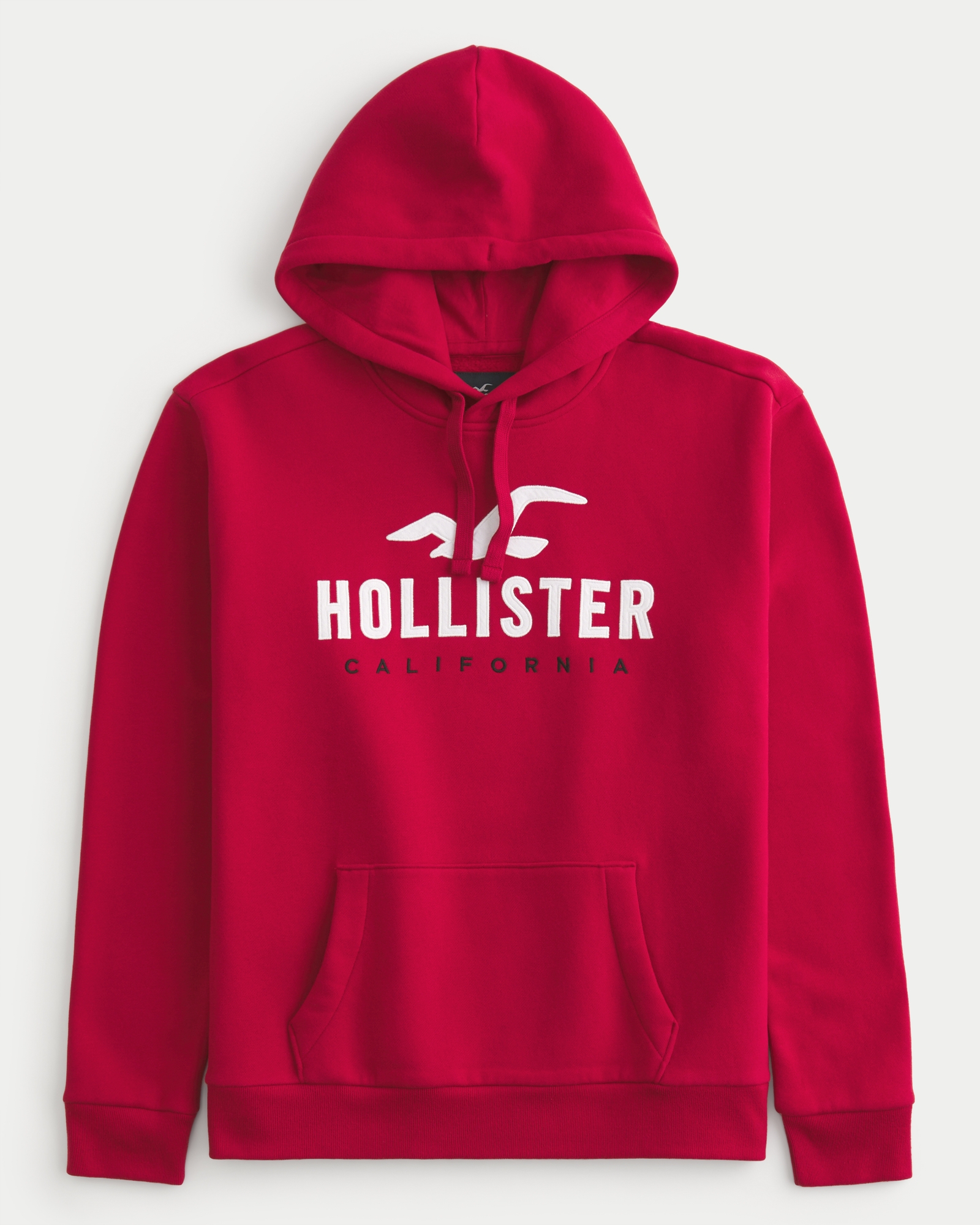 Hollister Men's Hoodie M White Cotton with Polyester