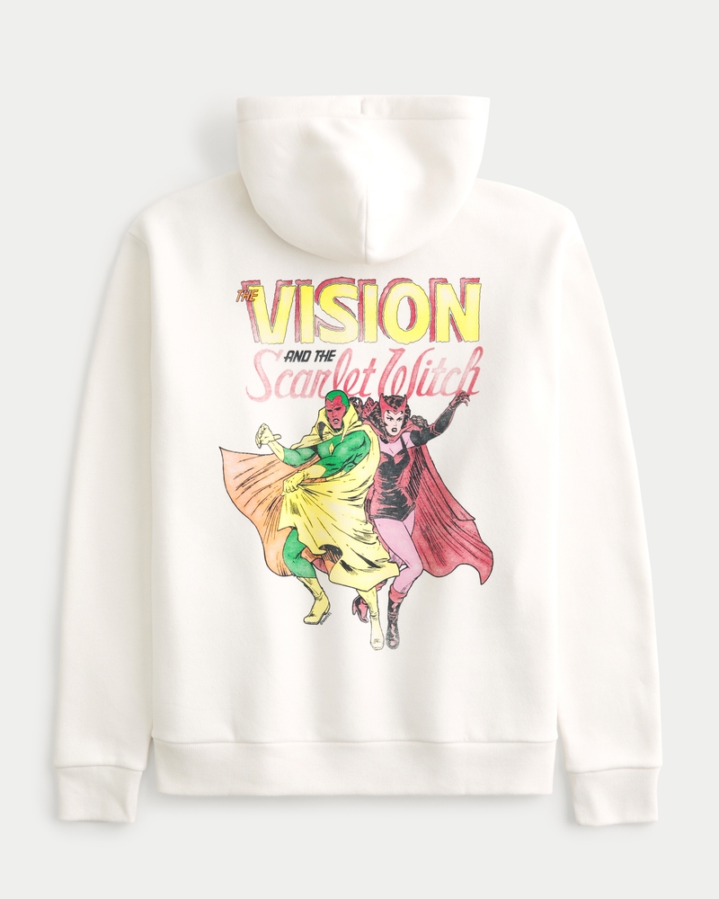 Men s Relaxed Vision and the Scarlet Witch Hoodie Men s Tops