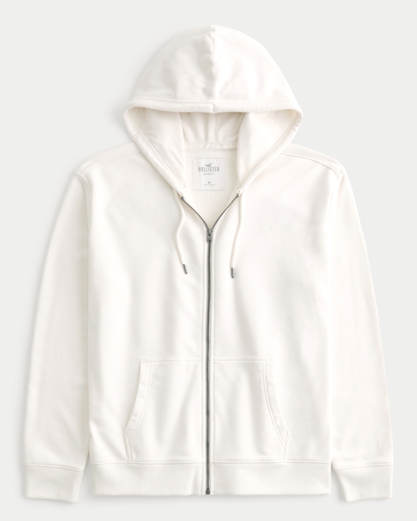 Hollister Co. TERRY TECH CORE - Hoodie - white 