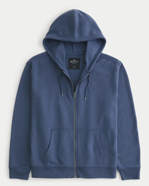 Men's Zip Up Hoodies: Black, White & Gray Zip Ups | Hollister Co.