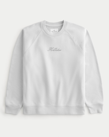Men s Oversized Logo Crew Sweatshirt Men s Sale HollisterCo