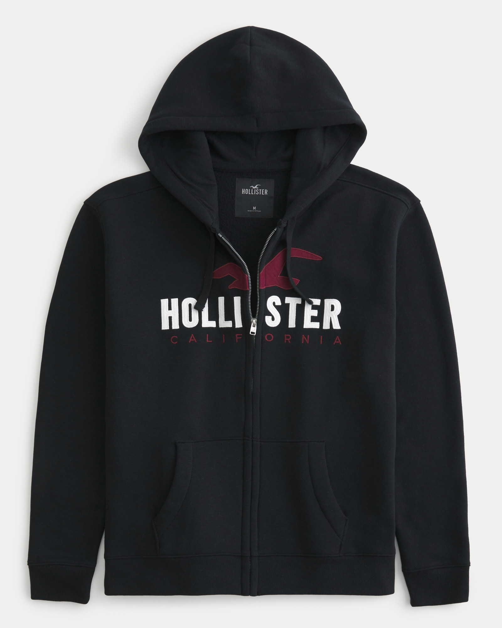 Hollister Men's Hoodie Xs Grey 100% Polyester