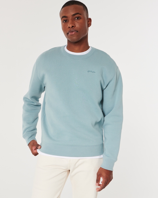 Grey crew outlet neck sweatshirt mens