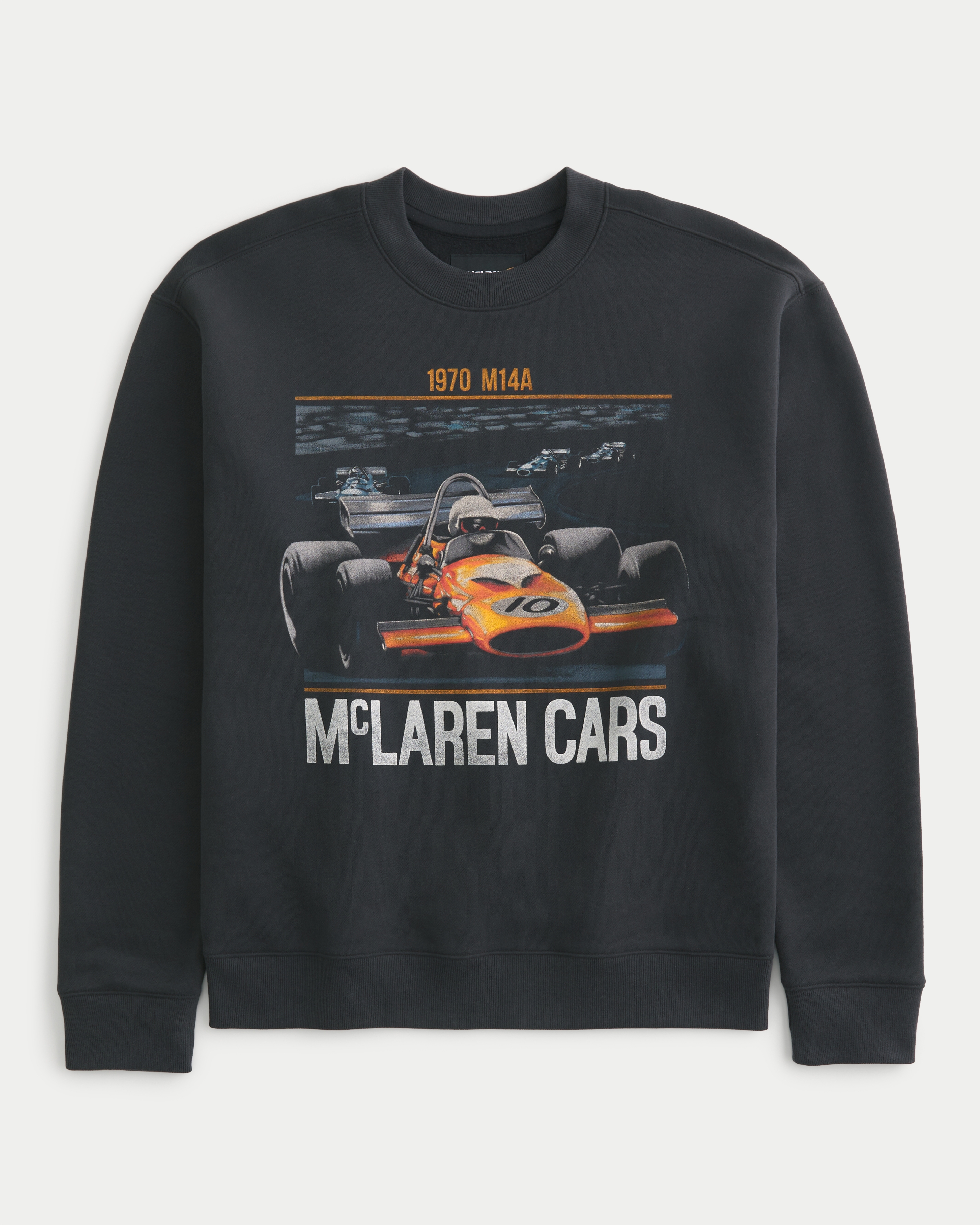 Men s McLaren Graphic Crew Sweatshirt in Black Size S from Hollister