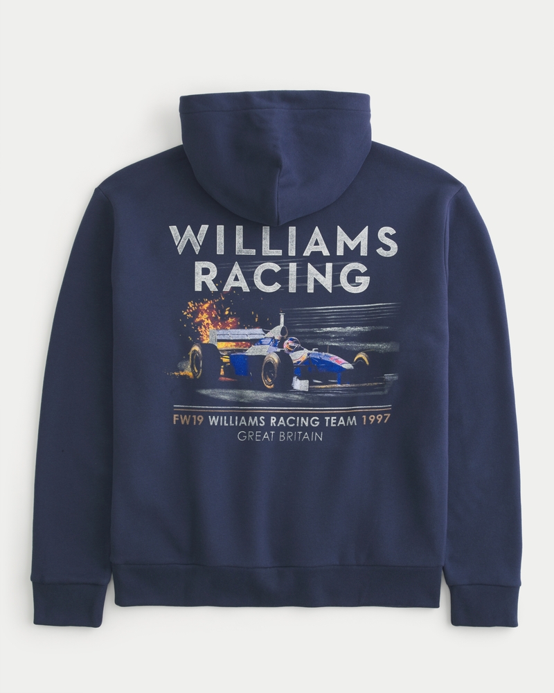 Men s Williams Racing Graphic Hoodie Men s Tops HollisterCo